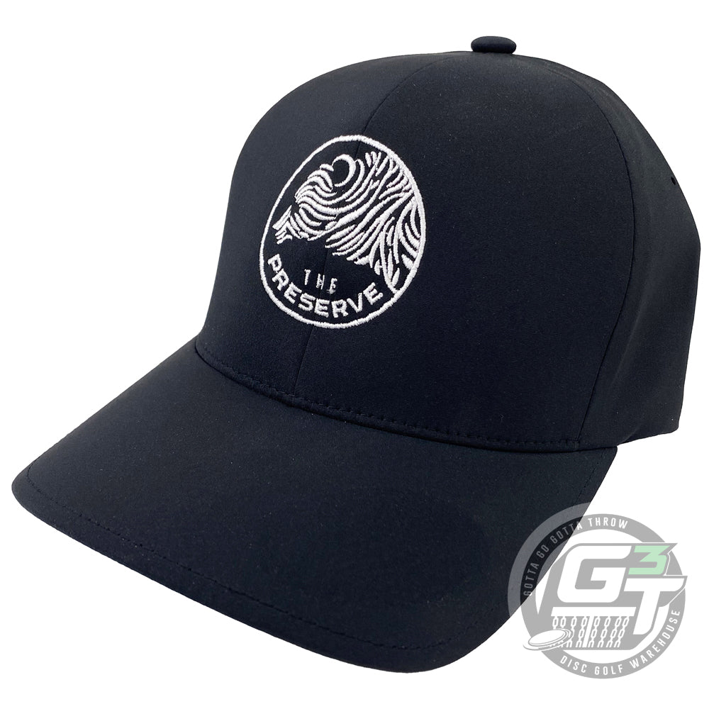 Minnesota Preserve Black Bear Logo Flexfit Delta Performance Disc Golf Hat