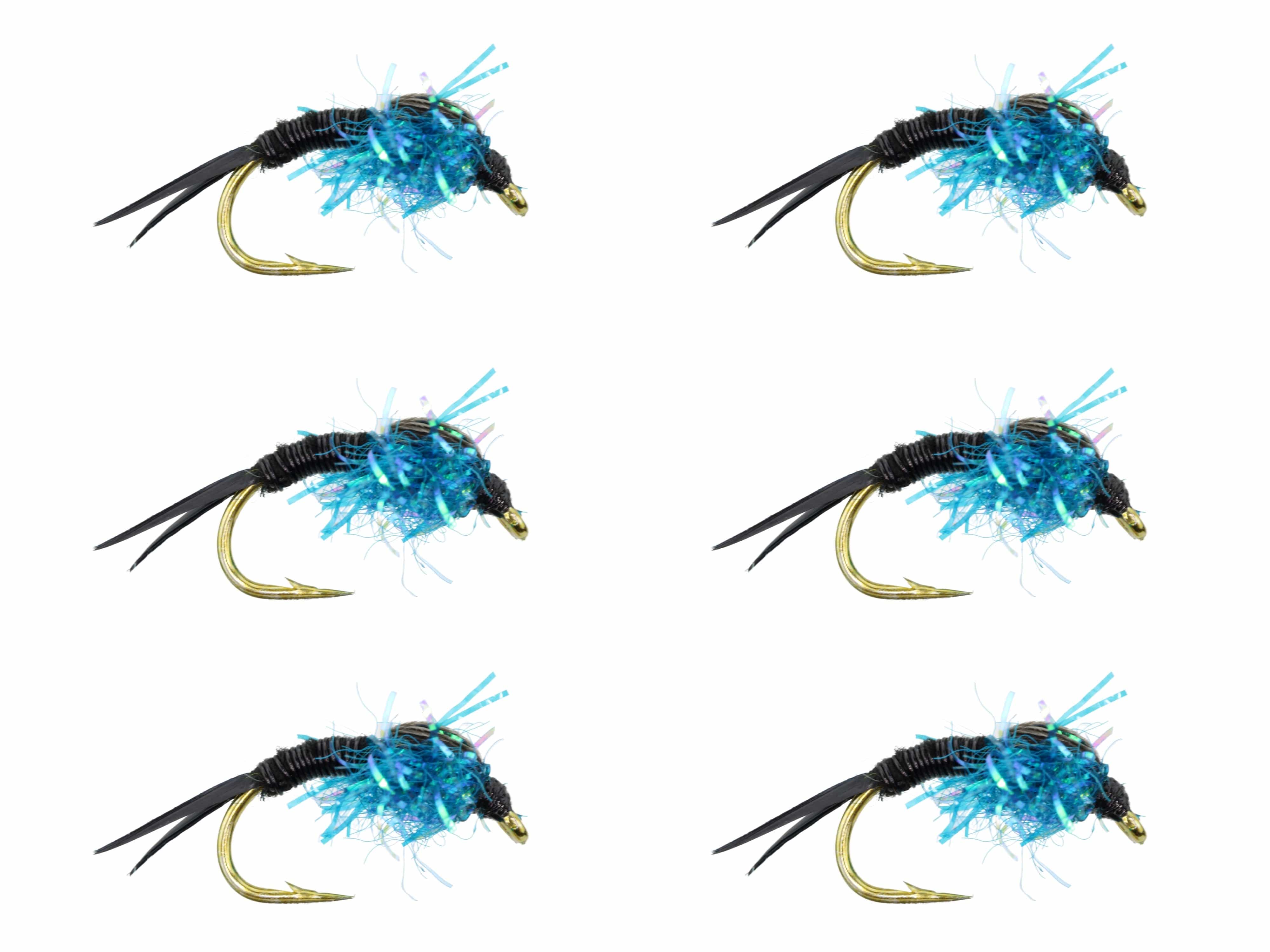 Wild Water Fly Fishing Estaz Stonefly, Metallic Blue, Size 6, Qty. 6