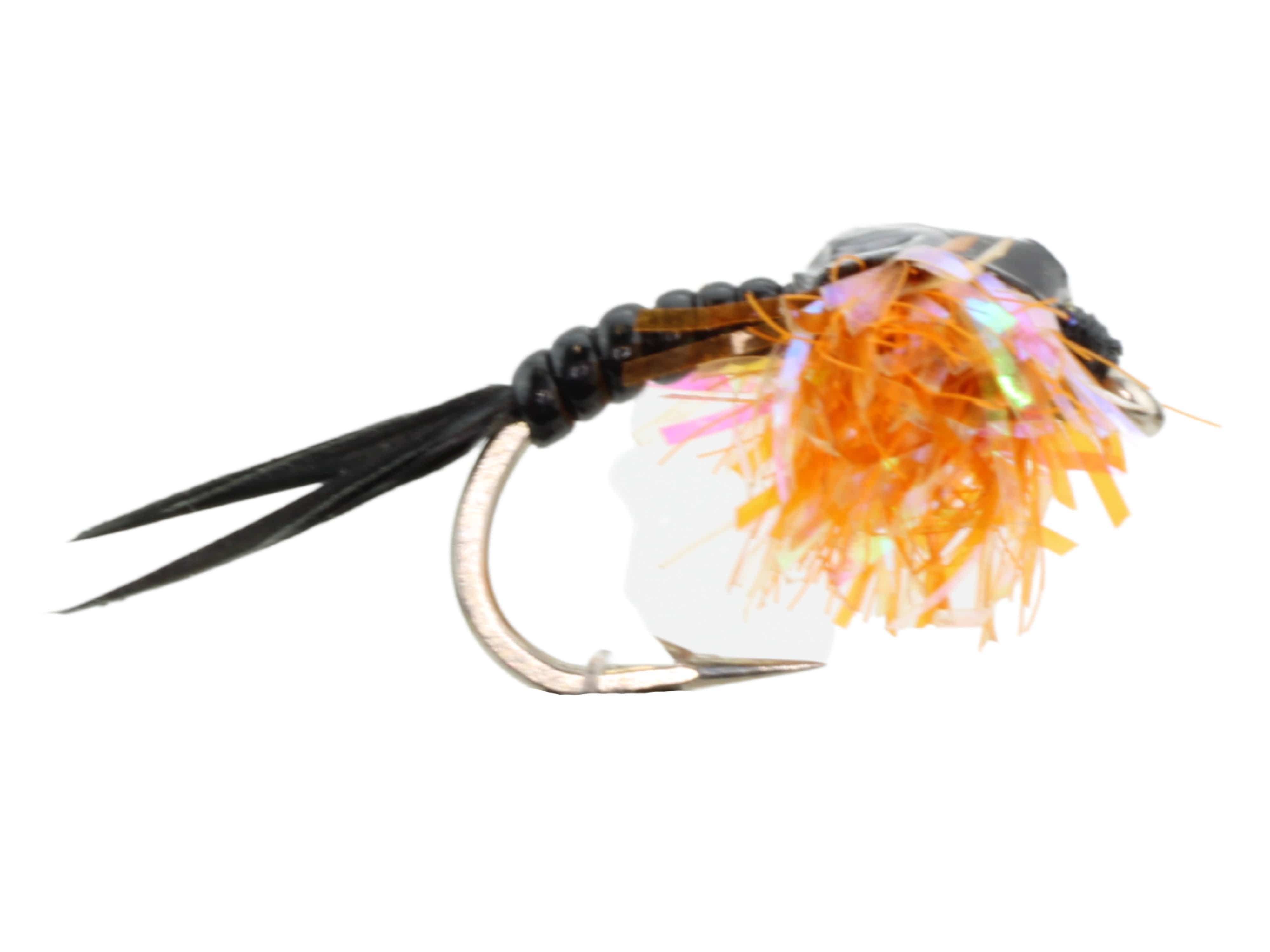 Wild Water Fly Fishing Estaz Stonefly, Metallic Orange, Size 12, Qty. 6