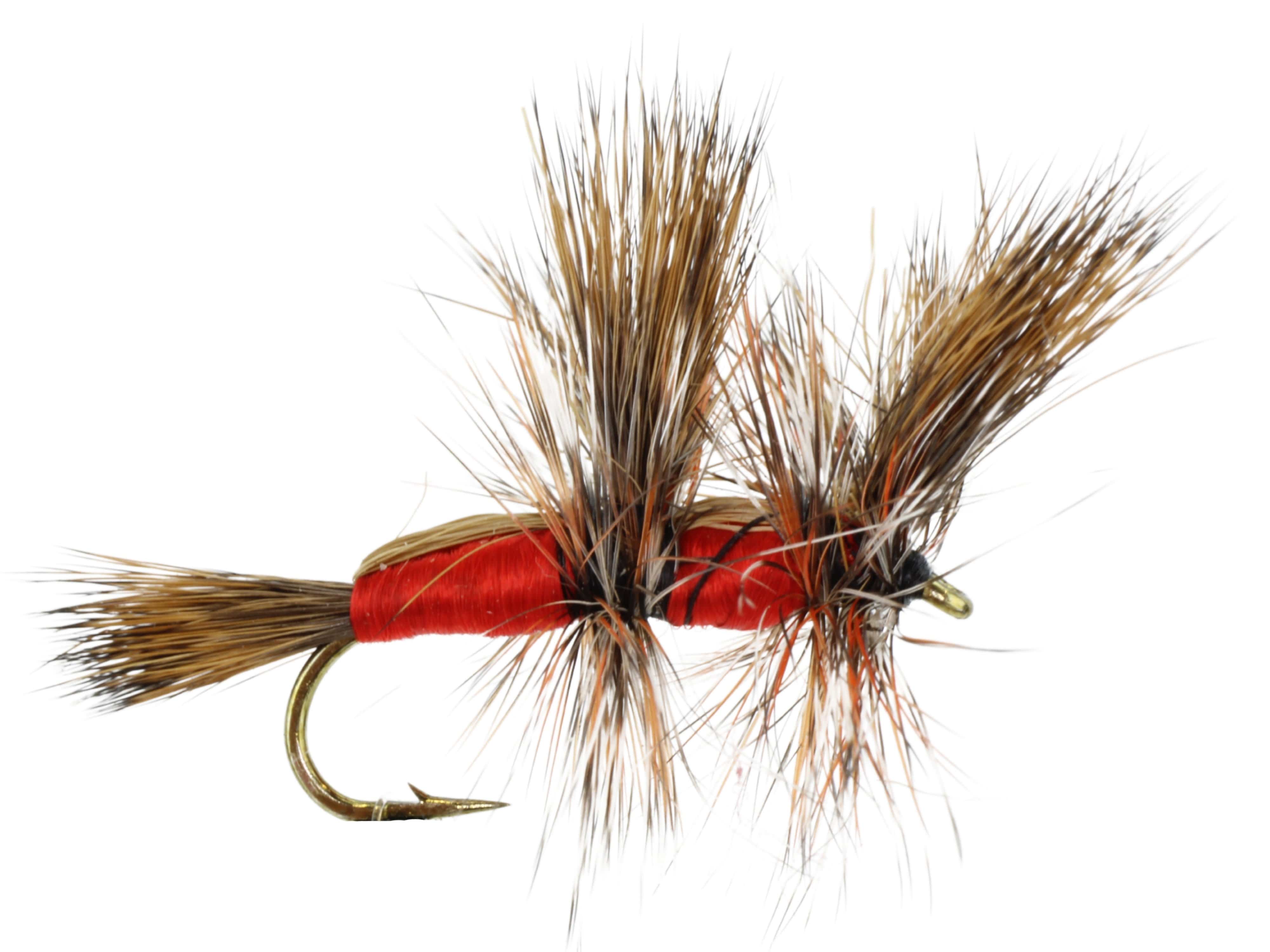 Wild Water Fly Fishing Red Double Humpy, Size 10, Qty. 6