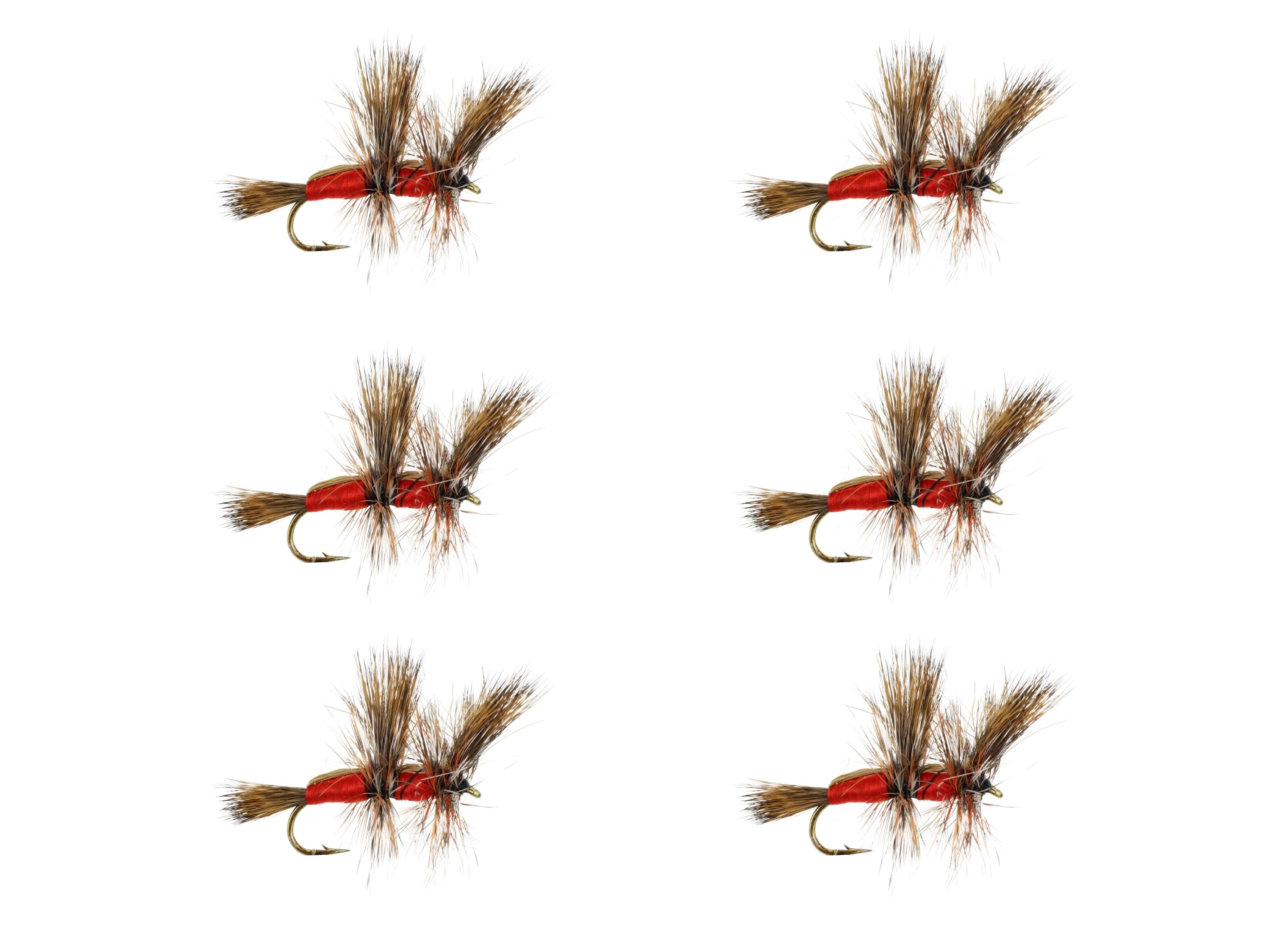 Wild Water Fly Fishing Red Double Humpy, Size 10, Qty. 6