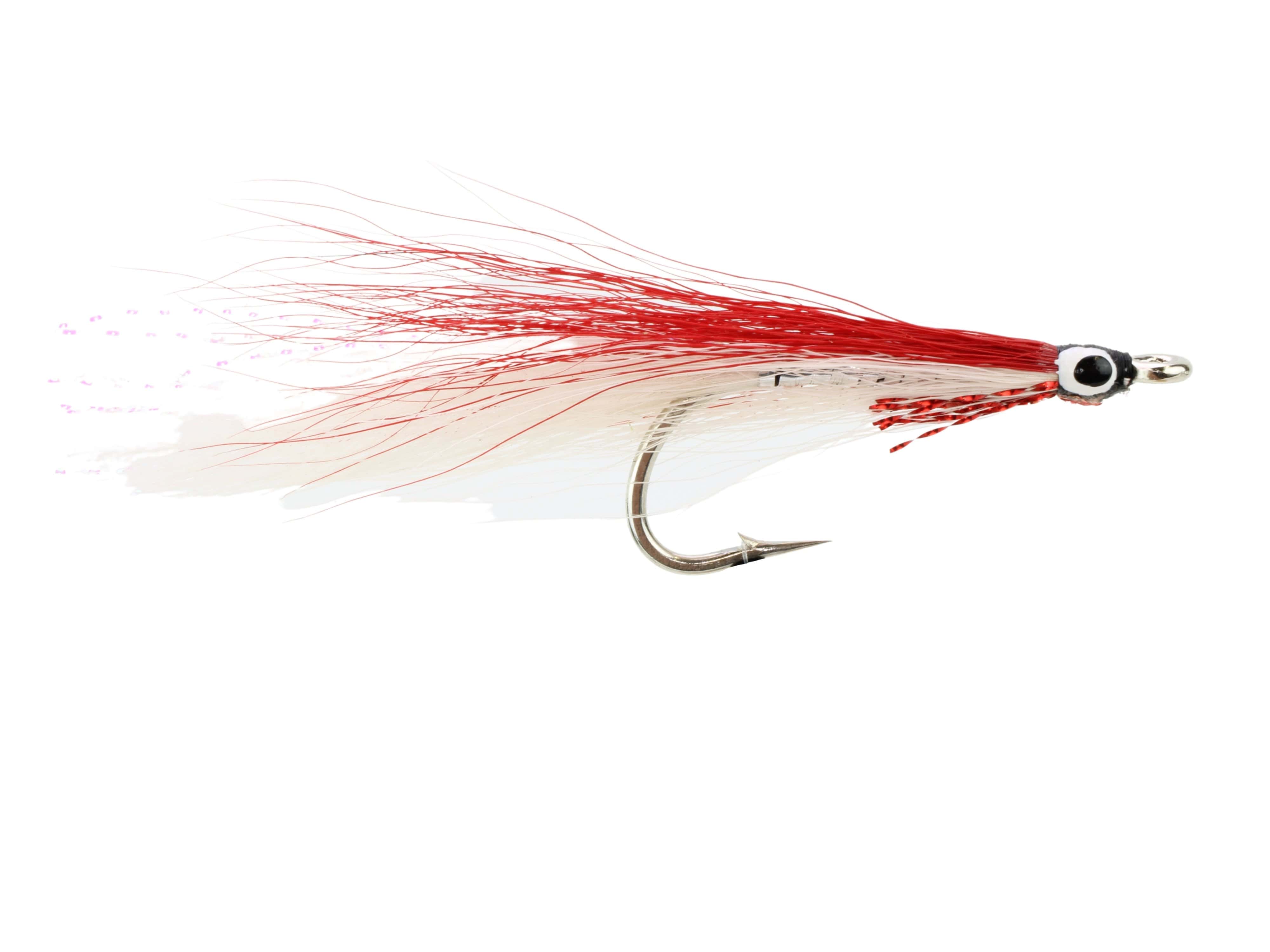 Wild Water Fly Fishing Red and White Deceiver, Size 2, Qty. 3