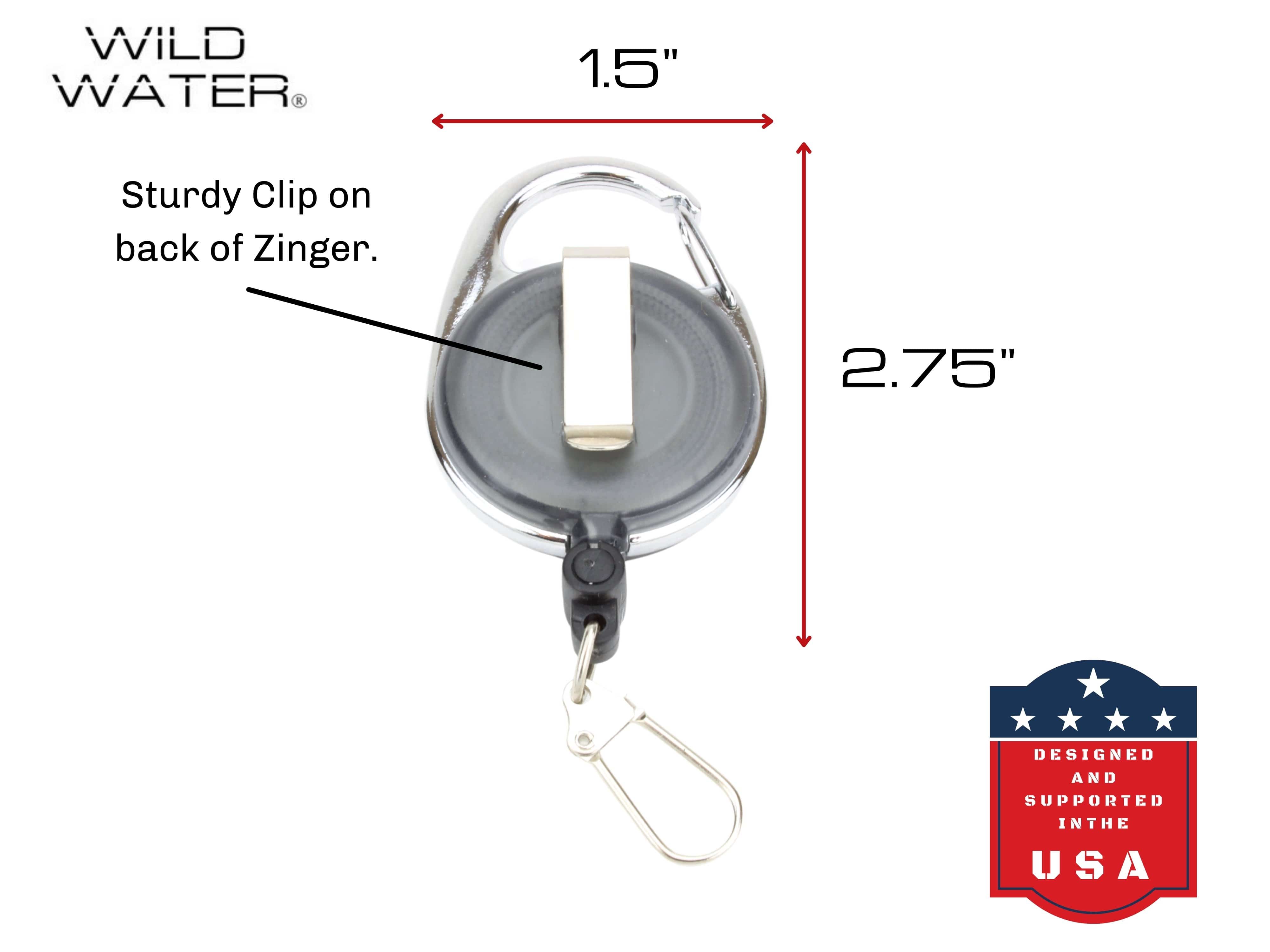 Wild Water Fly Fishing Retractable Zinger with Tape Measure (in/cm)