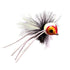 Wild Water Fly Fishing Black and White Spherical Body Popper, Size 10, Qty. 4