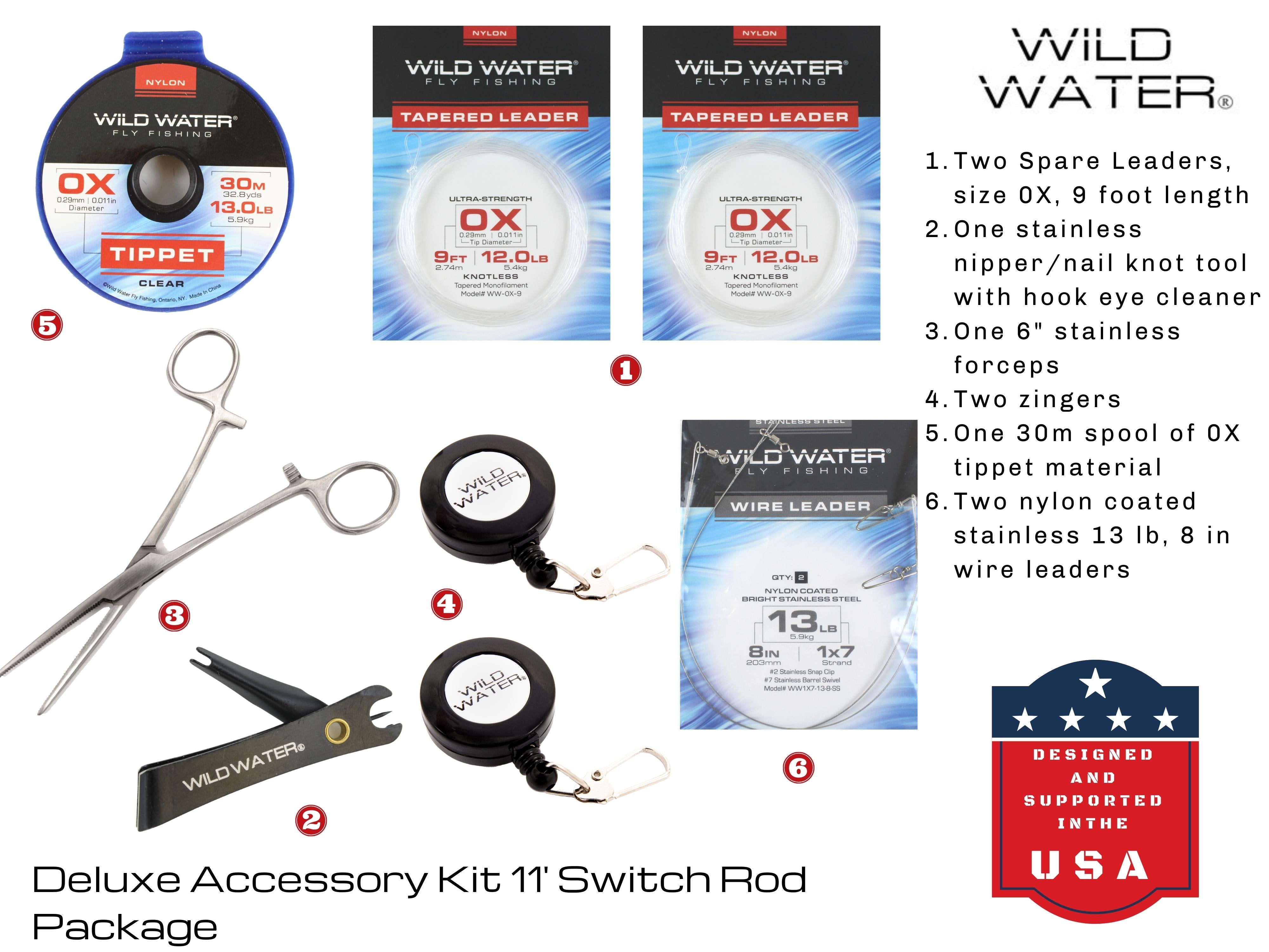 Wild Water Fly Fishing Combo for Bass and Pike, 11 ft 7 wt Switch Rod