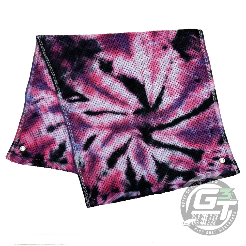 Team Grundy Tye Dye Customs Waffle Weave Disc Golf Towel