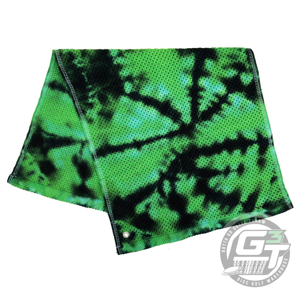 Team Grundy Tye Dye Customs Waffle Weave Disc Golf Towel
