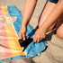 VOITED Compact Picnic & Beach Blanket - Camp Vibes / Blue Lagoon