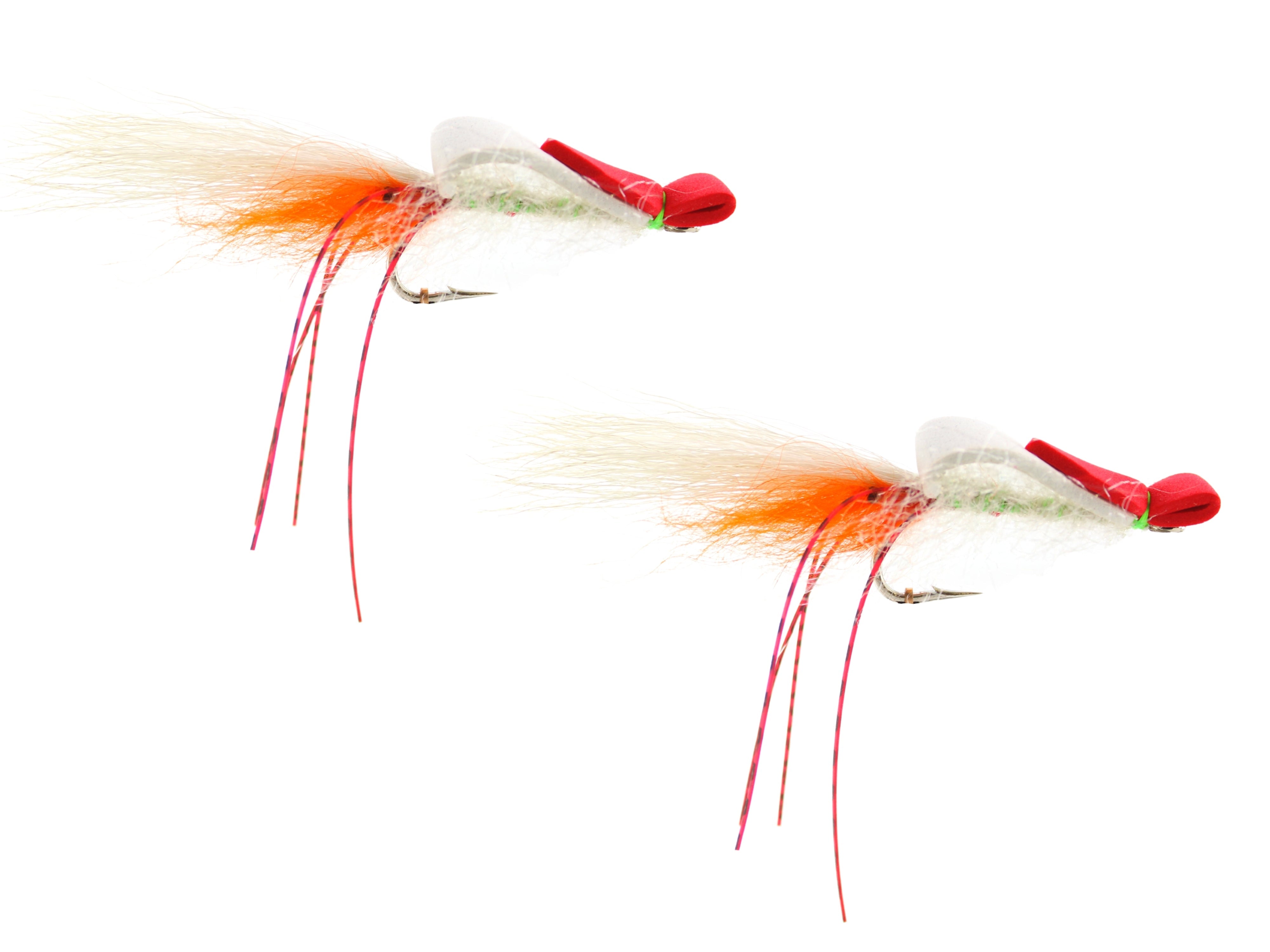 White and Pink Shrimp Saltwater EP Foam Fly, size 2/0, Qty. 2