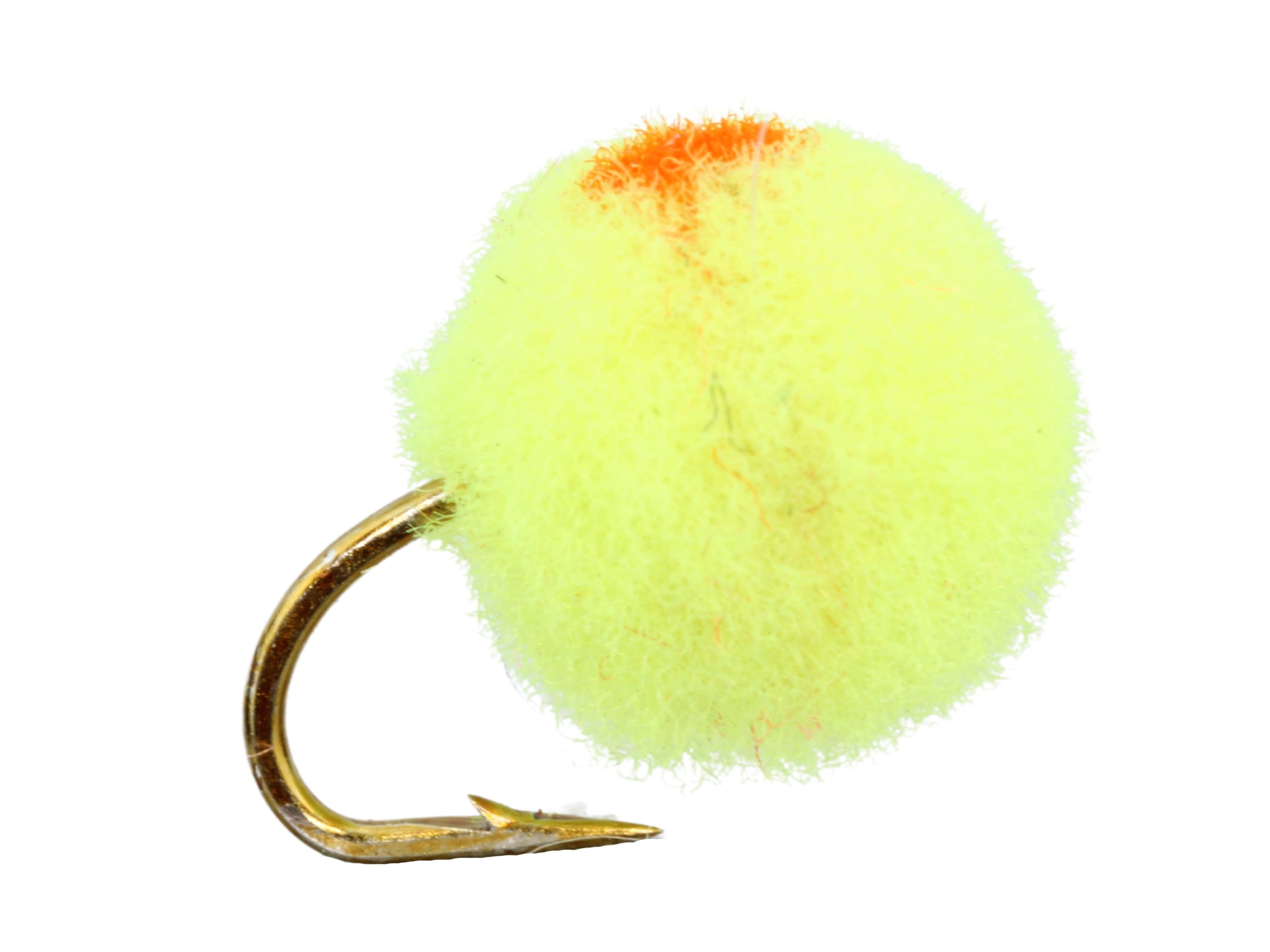 Wild Water Fly Fishing Yellow Egg with Orange Spot, Size 12, Qty. 6