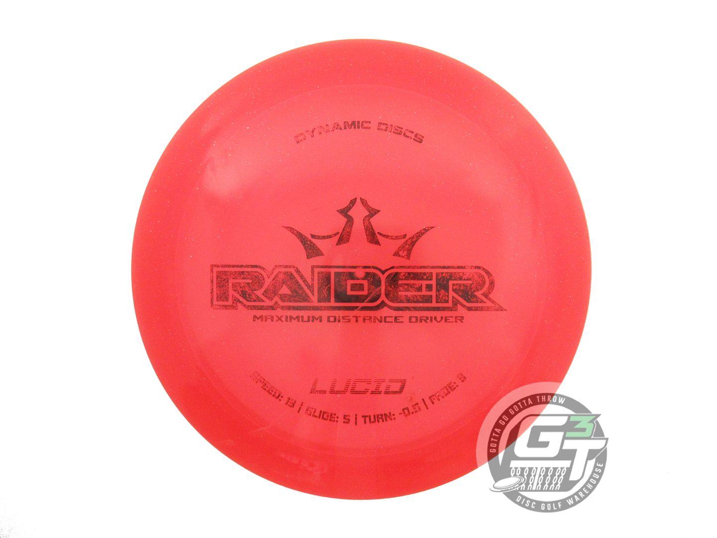 USED Dynamic Discs Lucid Raider 173g Red Black Stamp Distance Driver Golf Disc