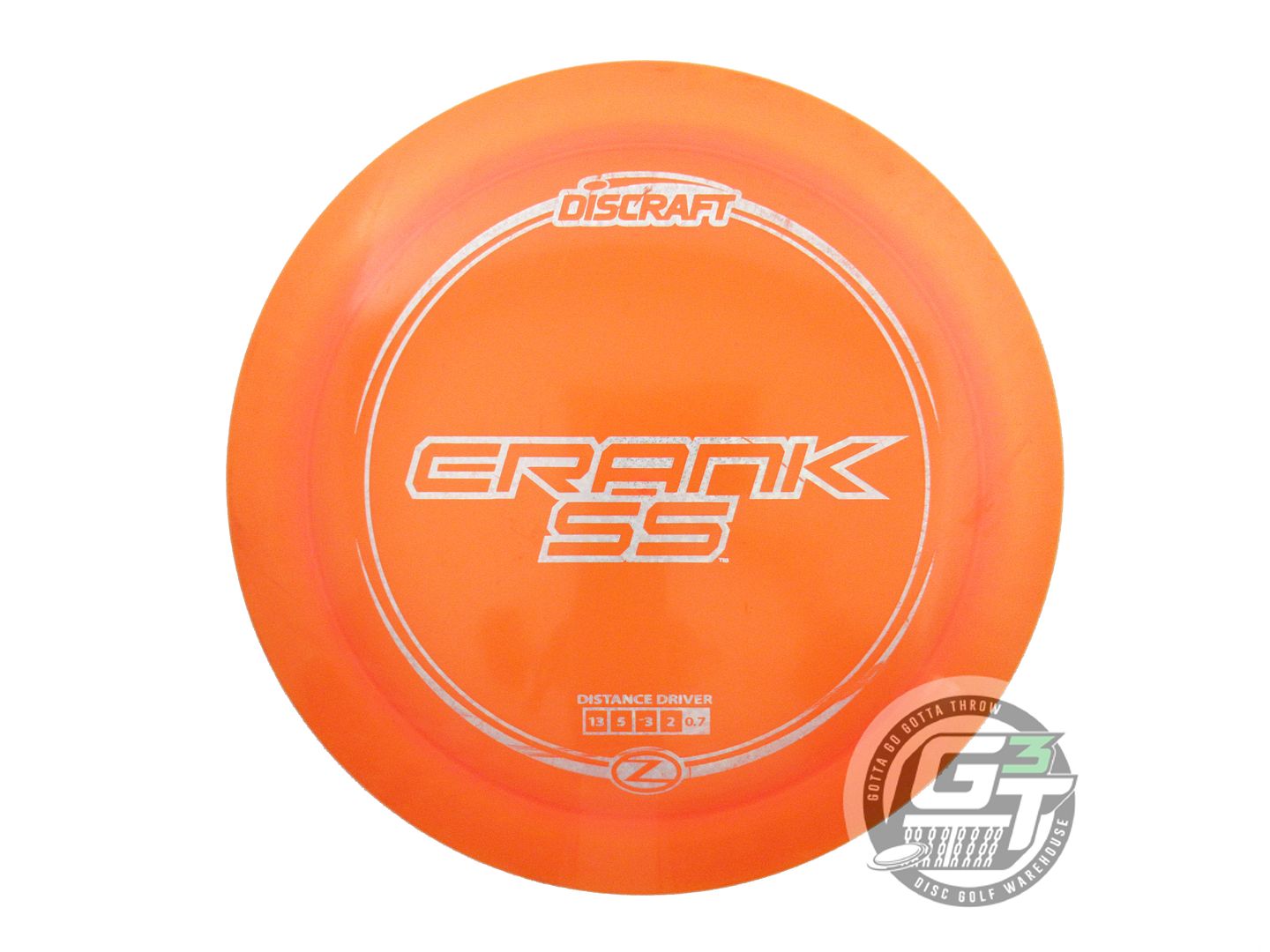 USED Discraft Z Crank SS 174g Orange Silver Star Foil Distance Driver Golf Disc