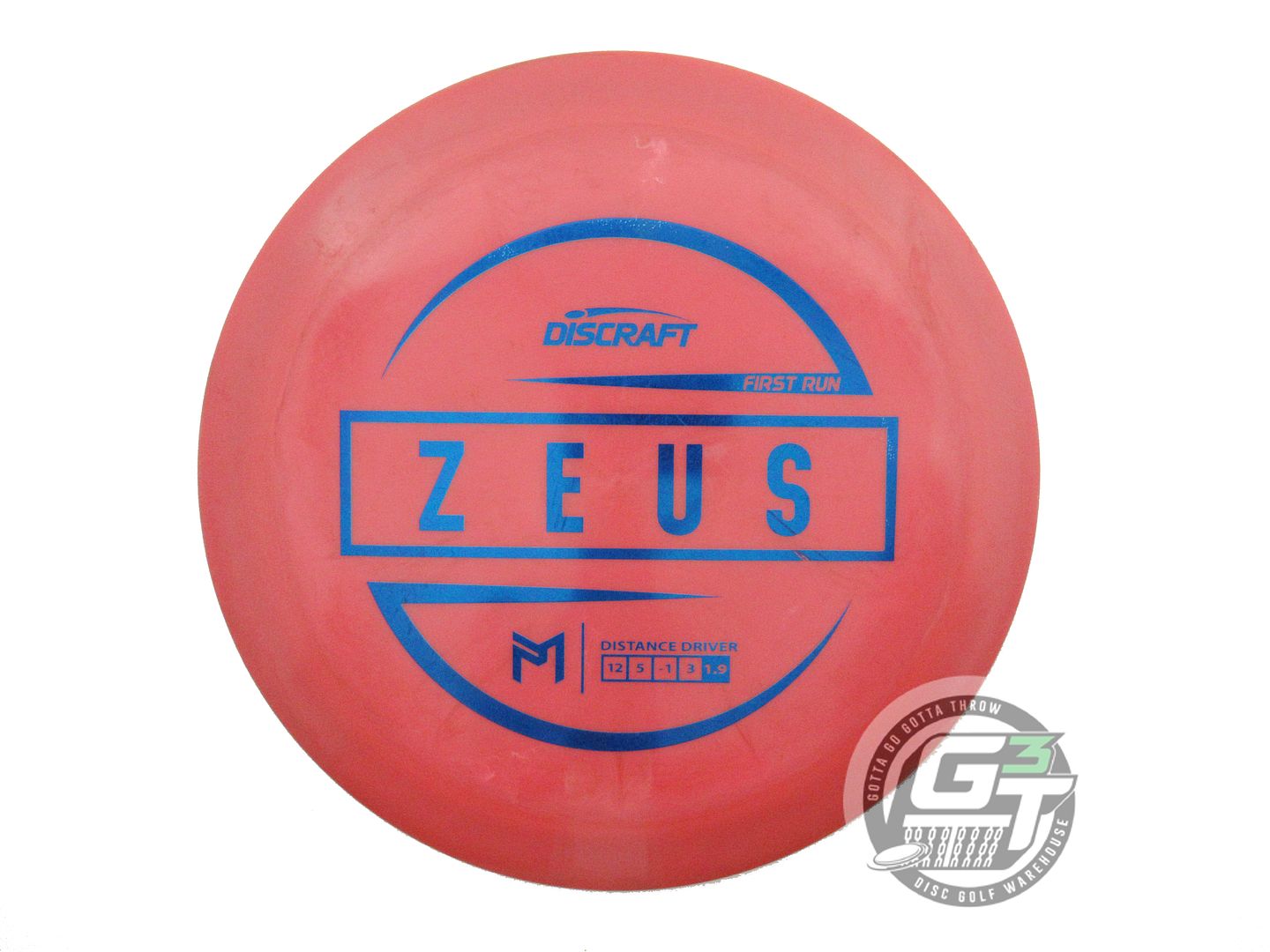 USED Discraft [McBETH] FIRST RUN ESP Zeus 173g Red Blue Foil Driver Golf Disc