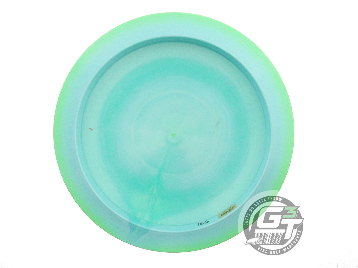 USED Discraft [LEDGESTONE] ESP Force 166g Lime-Teal Heart Foil Driver Golf Disc