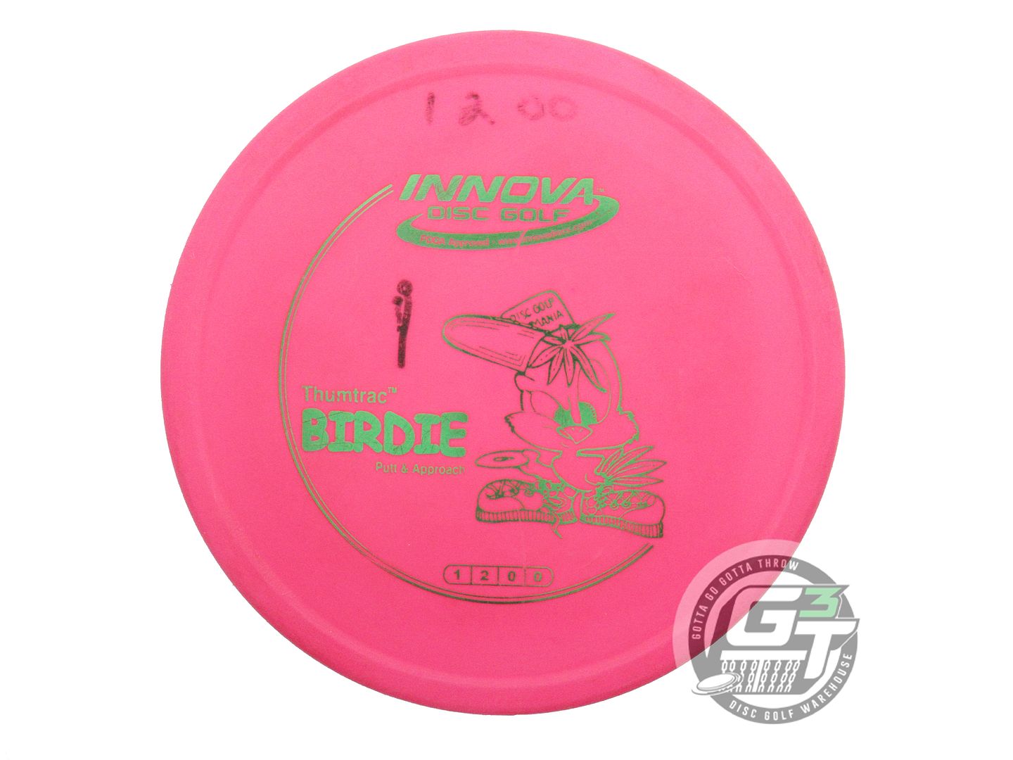 USED Innova DX Birdie 174g Pink Green Foil Putter Golf Disc