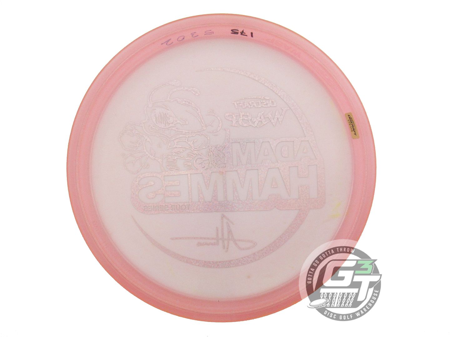 USED Discraft [HAMMES] Metallic Z Wasp 175g Pink Gold Glitter Midrange Golf Disc