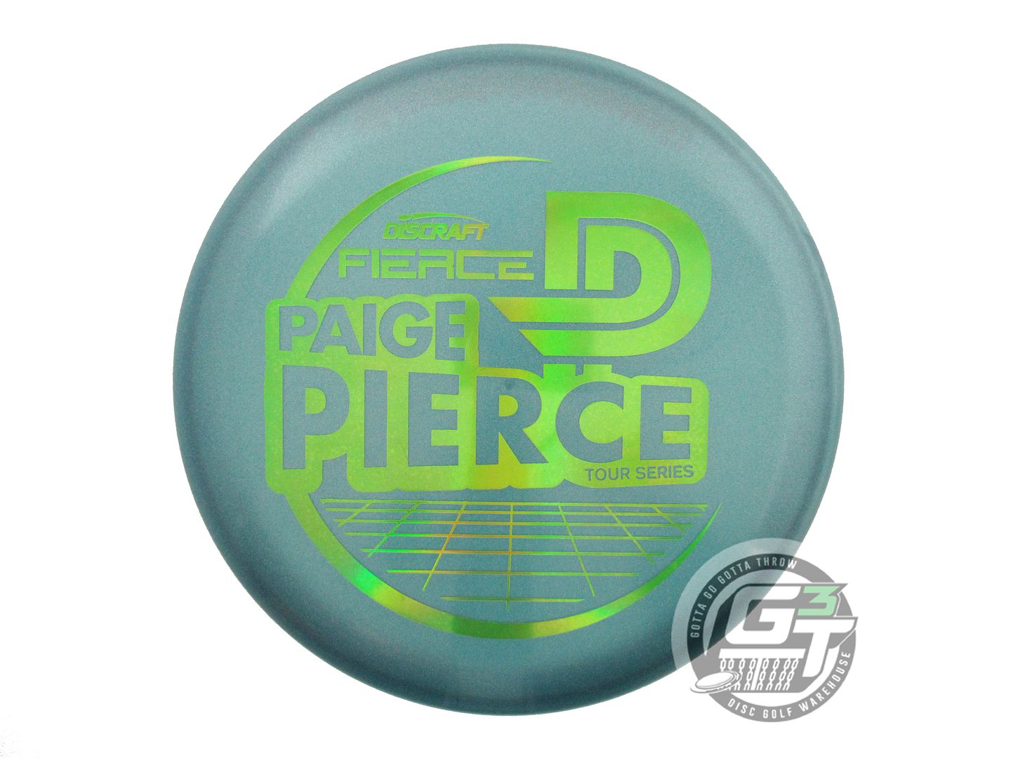 USED Discraft [PIERCE] Metallic Z Fierce 176g Teal Lime Holo Foil Putter Disc