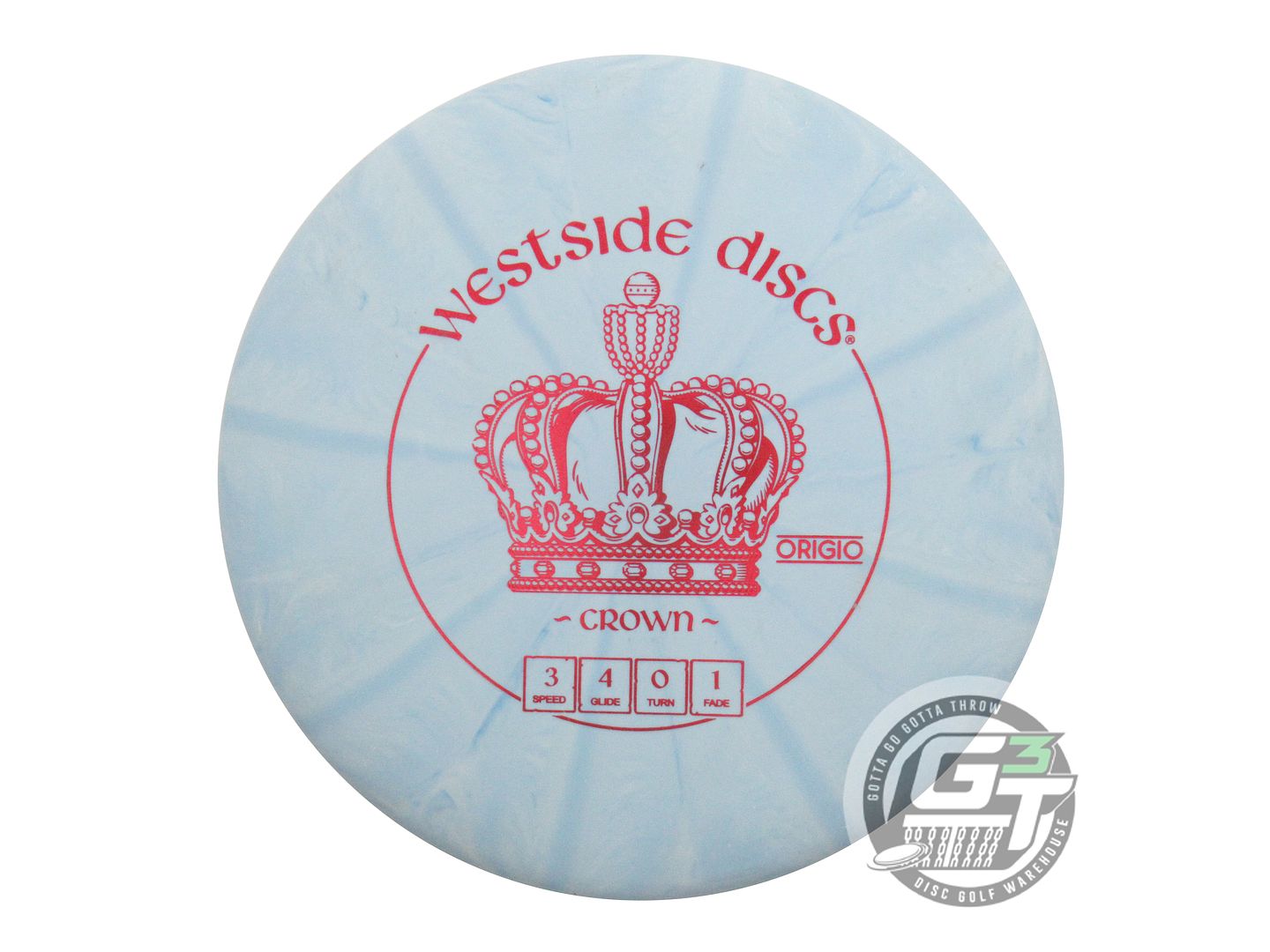 USED Westside Discs Origio Burst Crown 173g Blue Red Foil Putter Golf Disc
