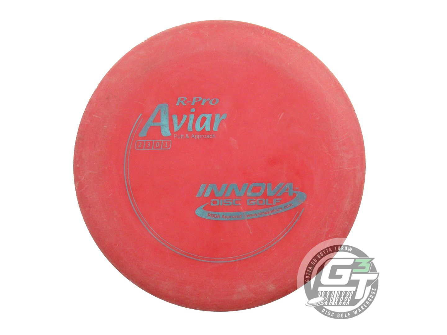 USED Innova R-Pro Aviar 170g Red Aqua Foil Putter Golf Disc