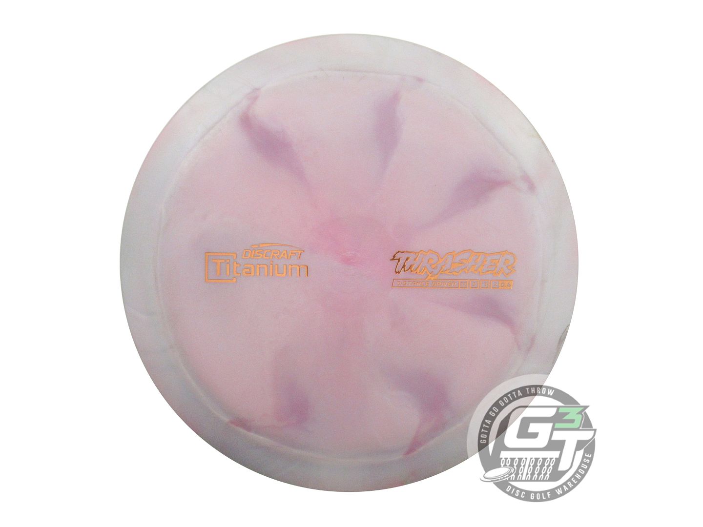 USED Discraft Titanium Thrasher 175g Gray-Pink Distance Driver Golf Disc