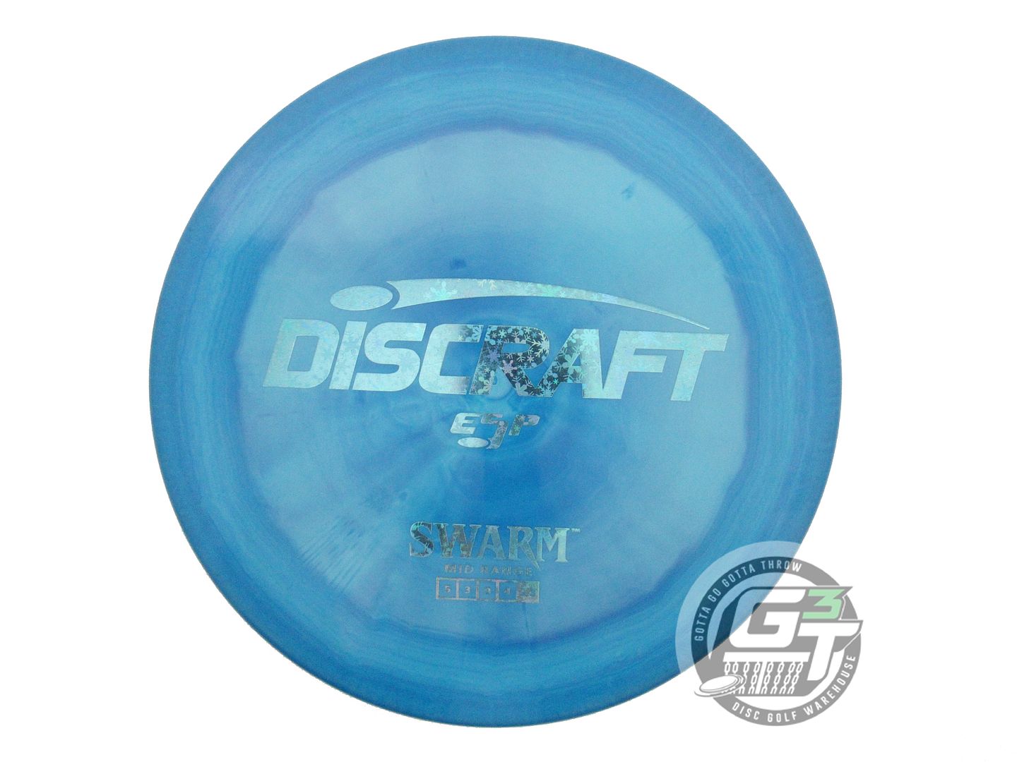 USED Discraft ESP Swarm 179g Blue Snowflake Foil Midrange Golf Disc