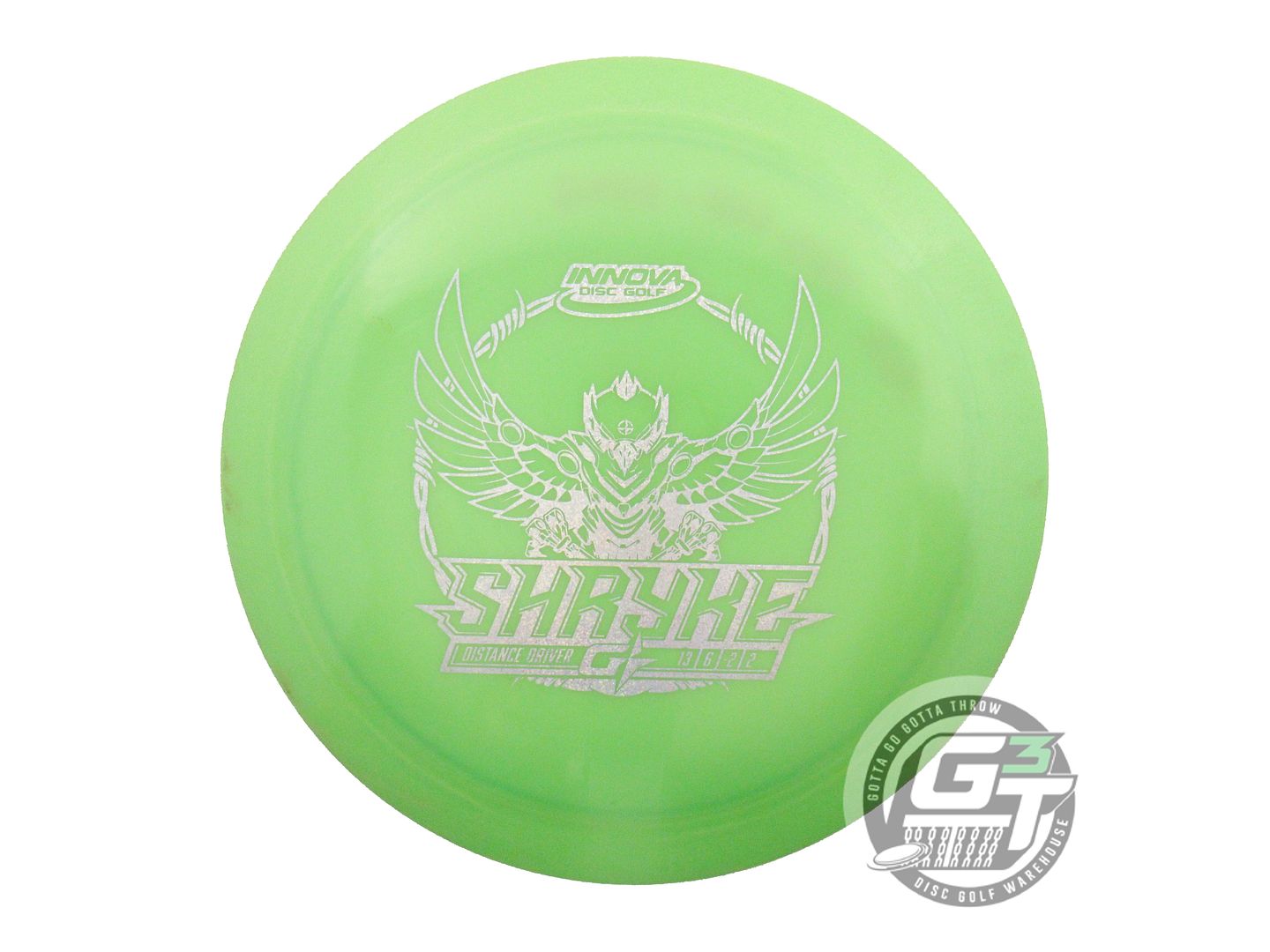 USED Innova GStar Shryke 163g Lime Silver Glitter Foil Distance Driver Golf Disc