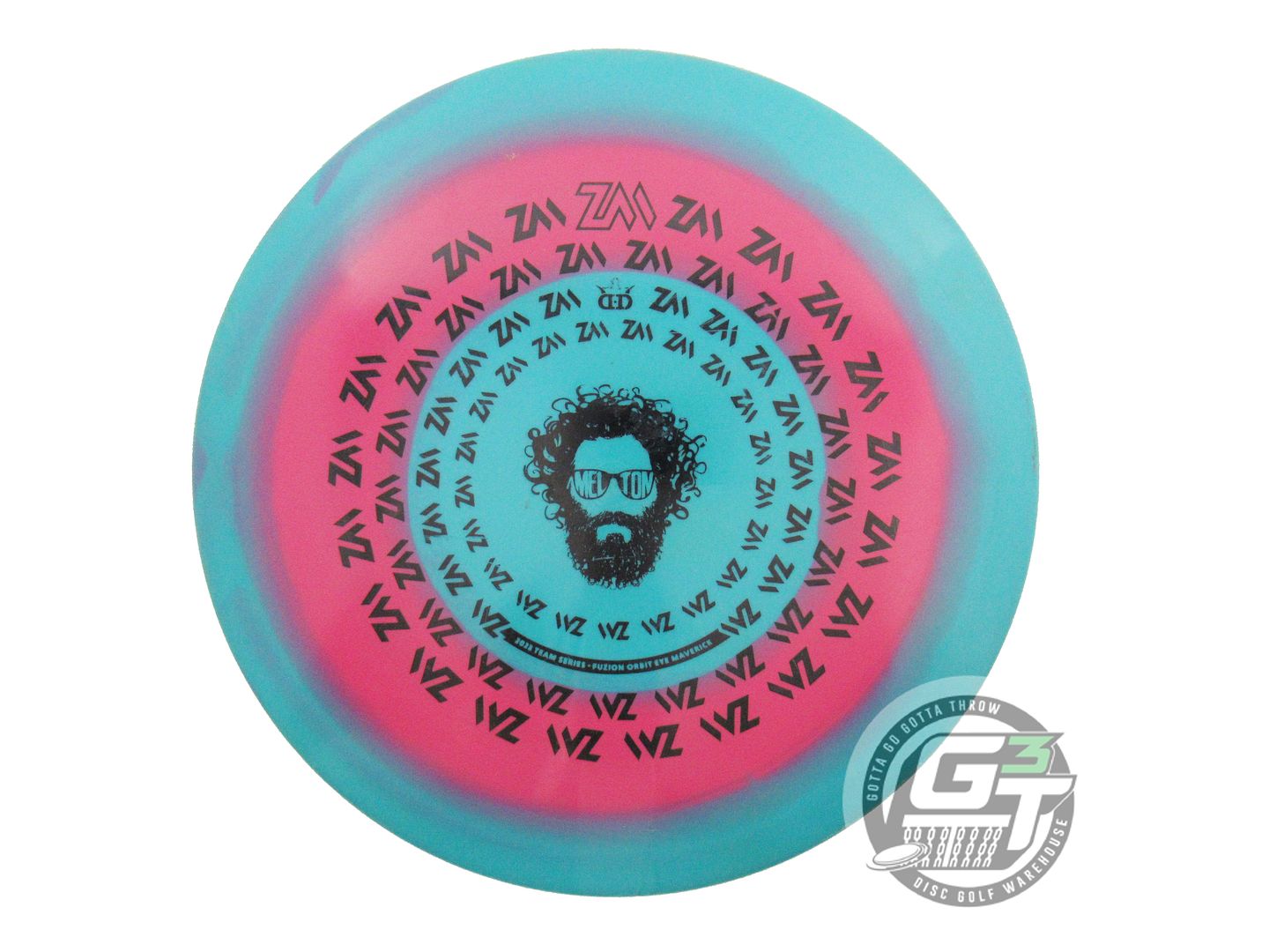 USED Dynamic Discs [MELTON] Fuzion Orbit Eye Maverick 173g Green-Pink Golf Disc