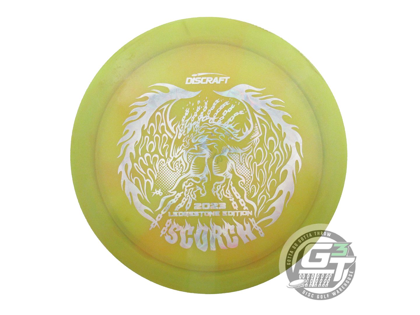 USED Discraft [LEDGESTONE] Metallic Z Scorch 173g Lime Hypnotic Foil Driver Disc