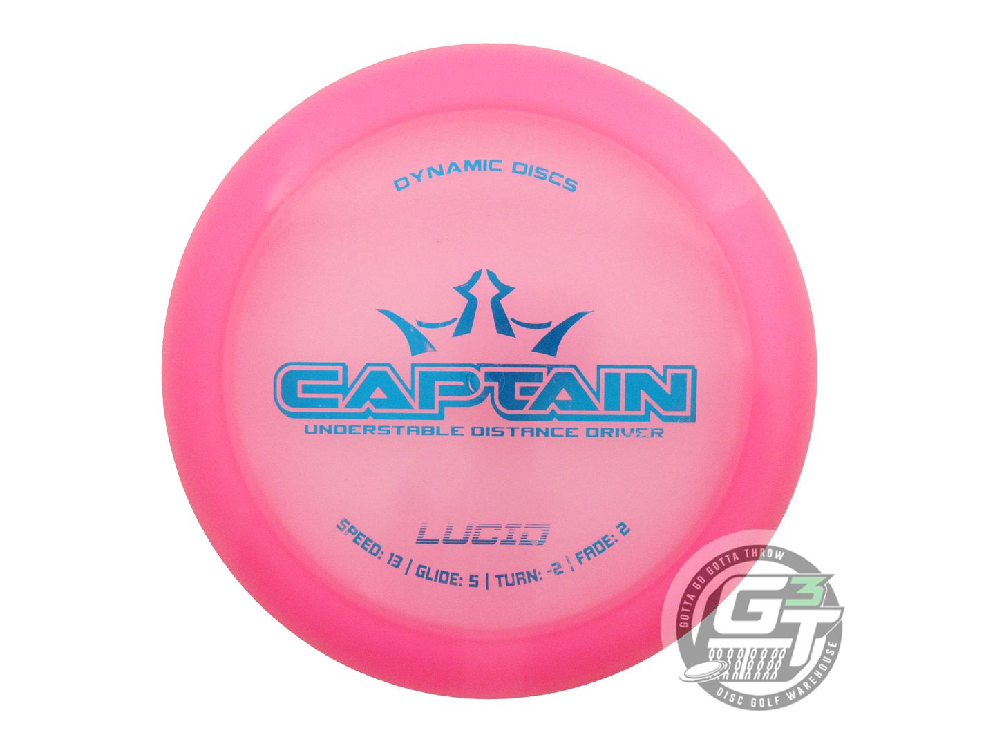 USED Dynamic Discs Lucid Captain 173g Pink Blue Foil Distance Driver Golf Disc