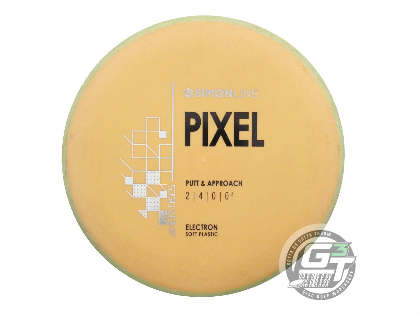USED Axiom Discs [LIZOTTE] Electron Soft Pixel 175g Marigold Lime Putter Disc