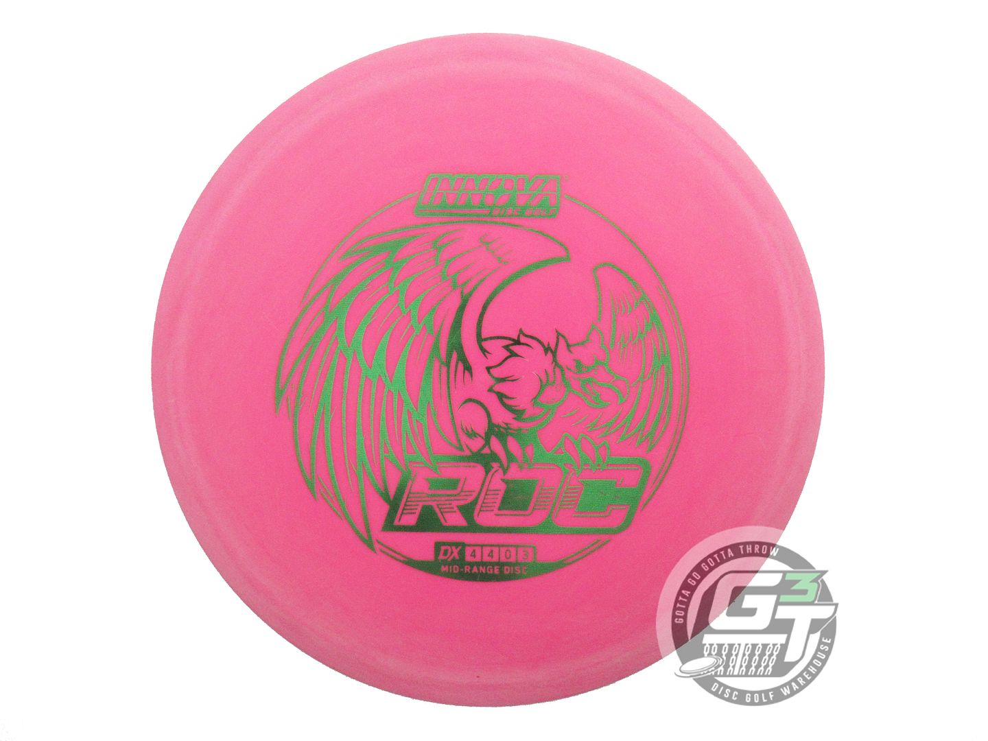 USED Innova DX Roc 180g Pink Green Foil Midrange Golf Disc