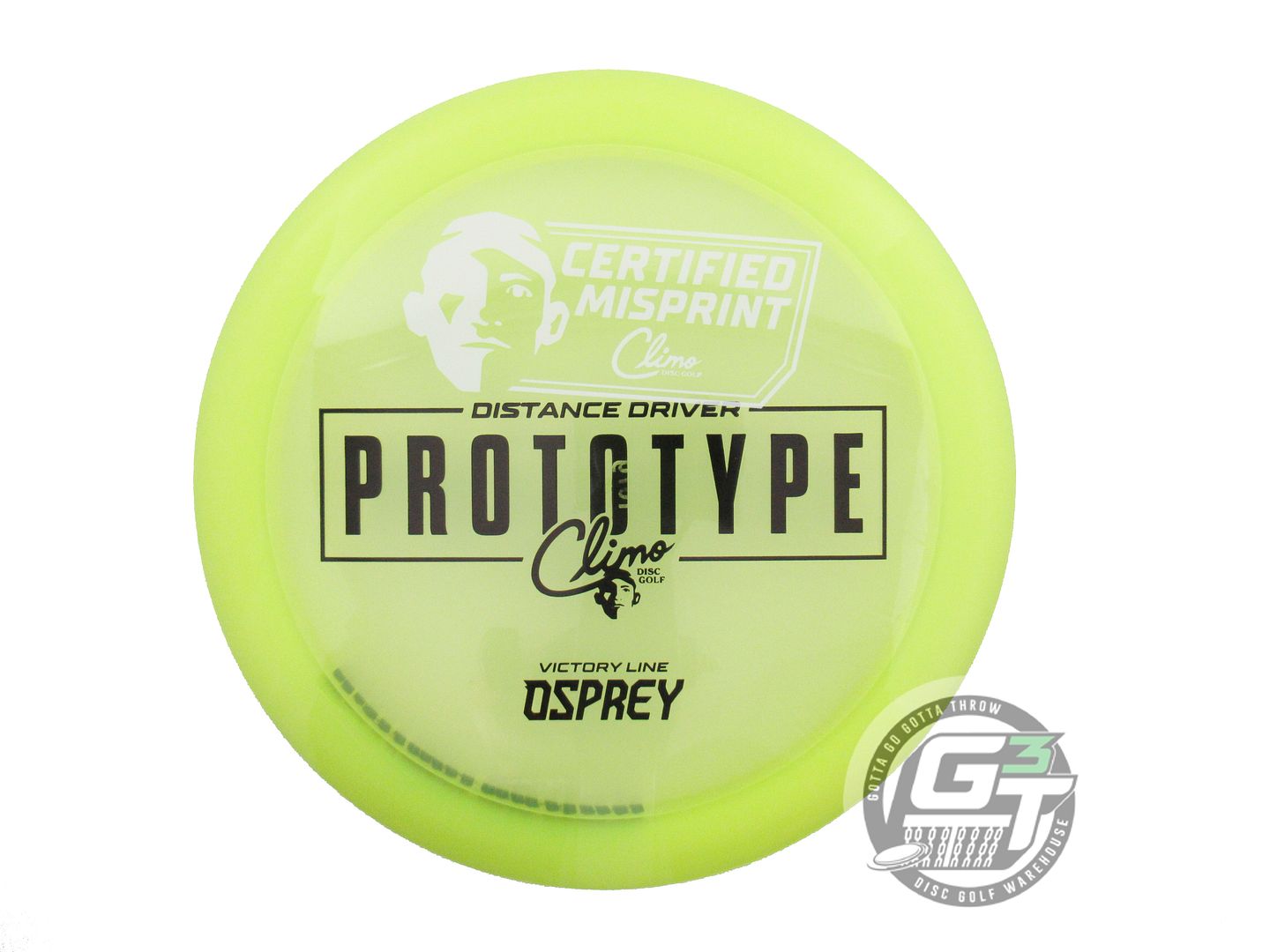 USED Climo X-OUT Victory Line Osprey 167g Yellow Distance Driver Golf Disc
