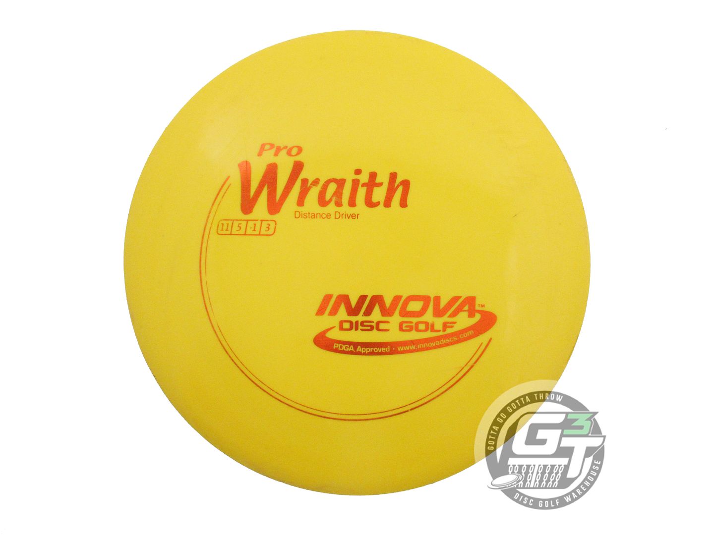 USED Innova Pro Wraith 167g Yellow Orange Foil Distance Driver Golf Disc