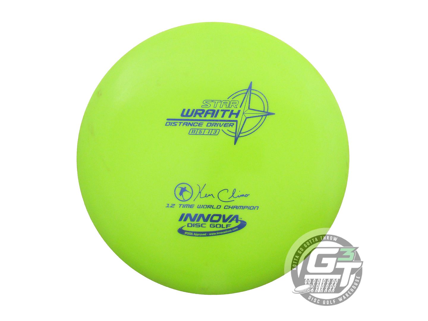 USED Innova Star Wraith 171g Lime Blue Foil Distance Driver Golf Disc