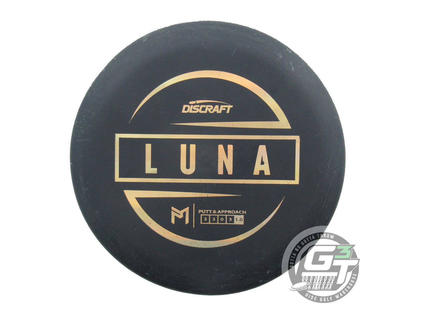 USED Discraft [McBETH] Jawbreaker Luna 174g Black Gold Holo Foil Putter Disc