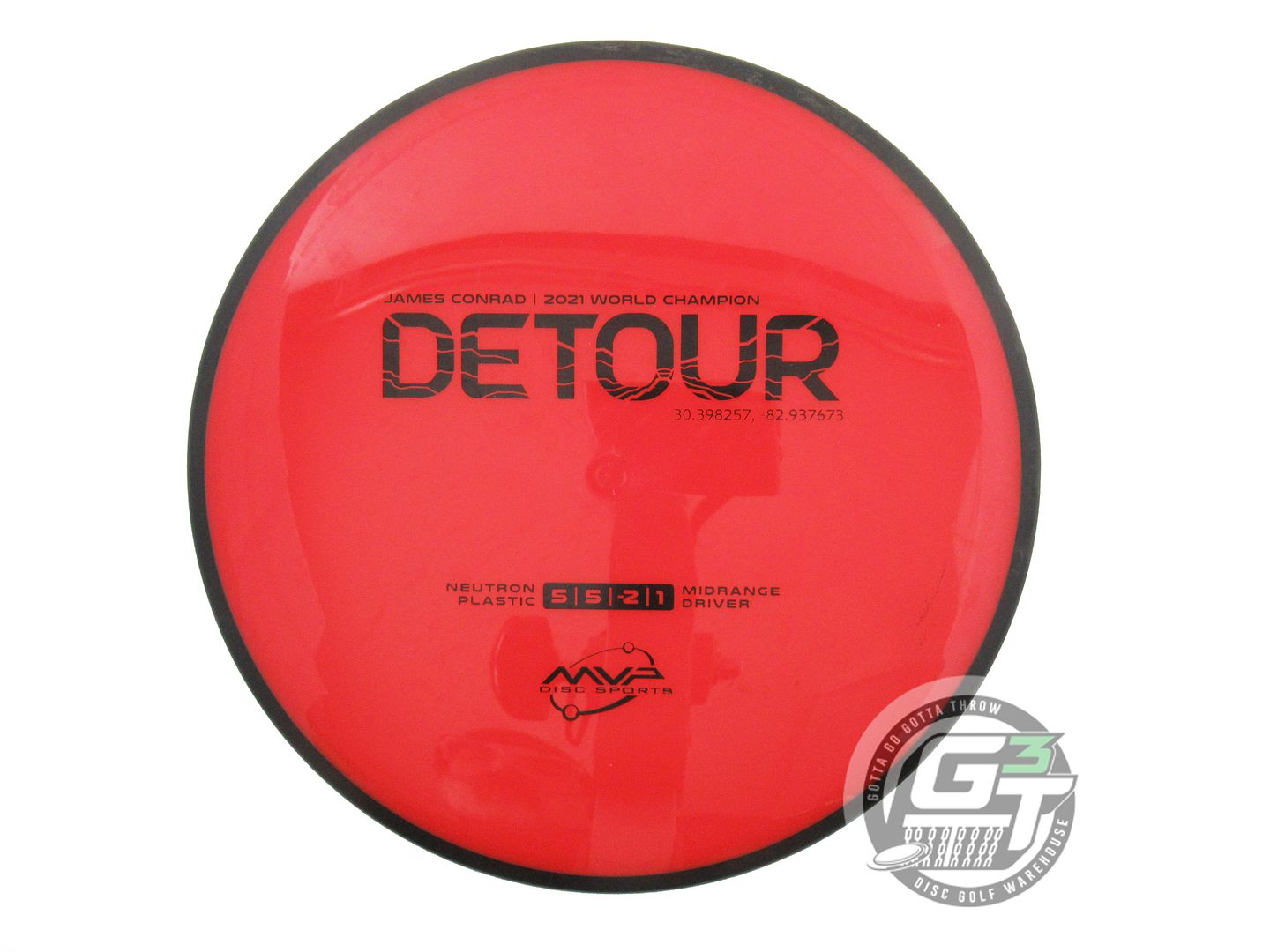 USED MVP Disc Sports [CONRAD] Neutron Detour 166g Red Midrange Golf Disc