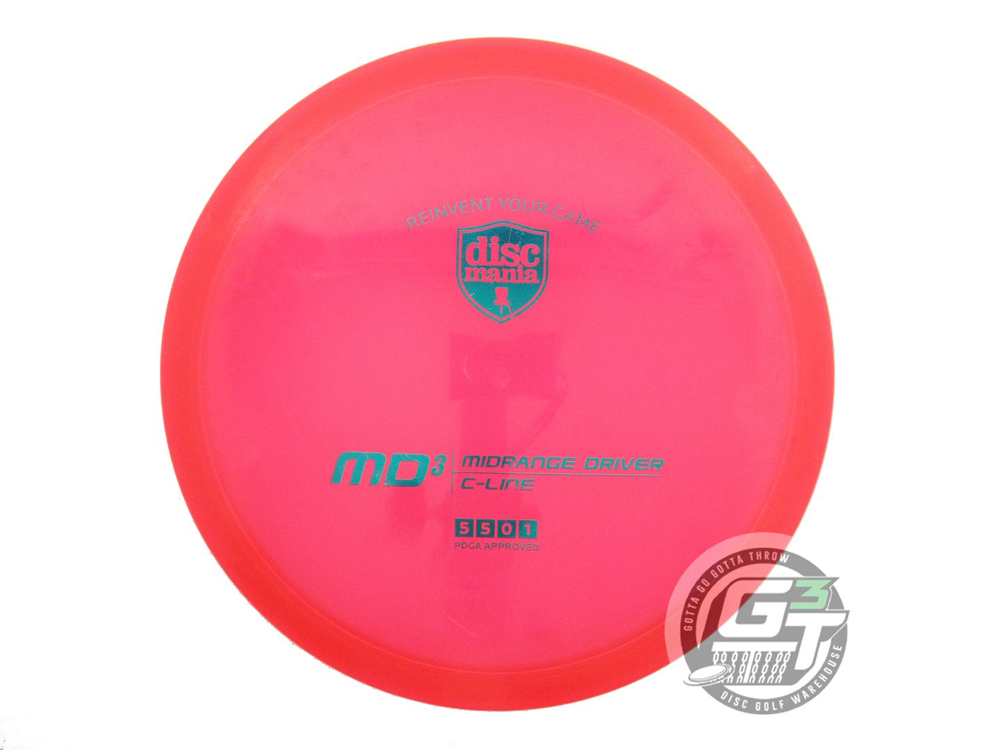 USED DiscMania C-Line MD3 176g Red Teal Foil A Midrange Golf Disc
