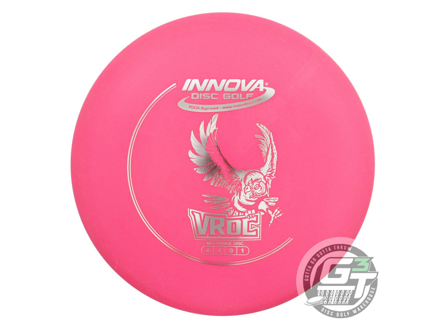 USED Innova DX VRoc 180g Pink Silver Foil Midrange Golf Disc