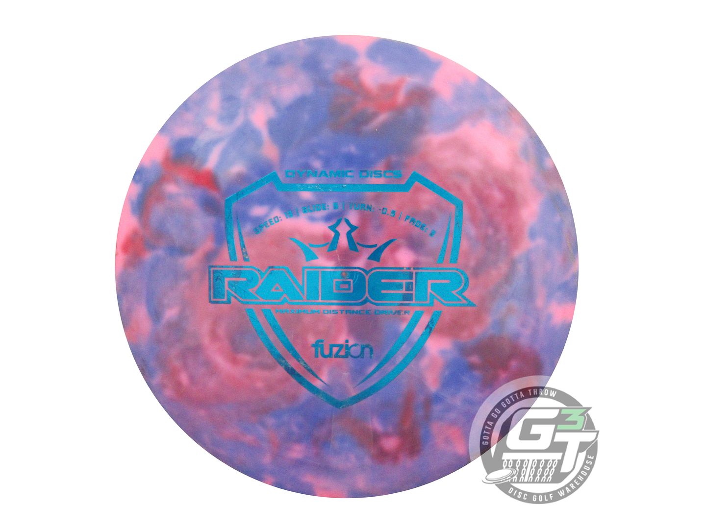 USED Dynamic Discs Fuzion Raider 173g Pink HOME DYED Distance Driver Golf Disc