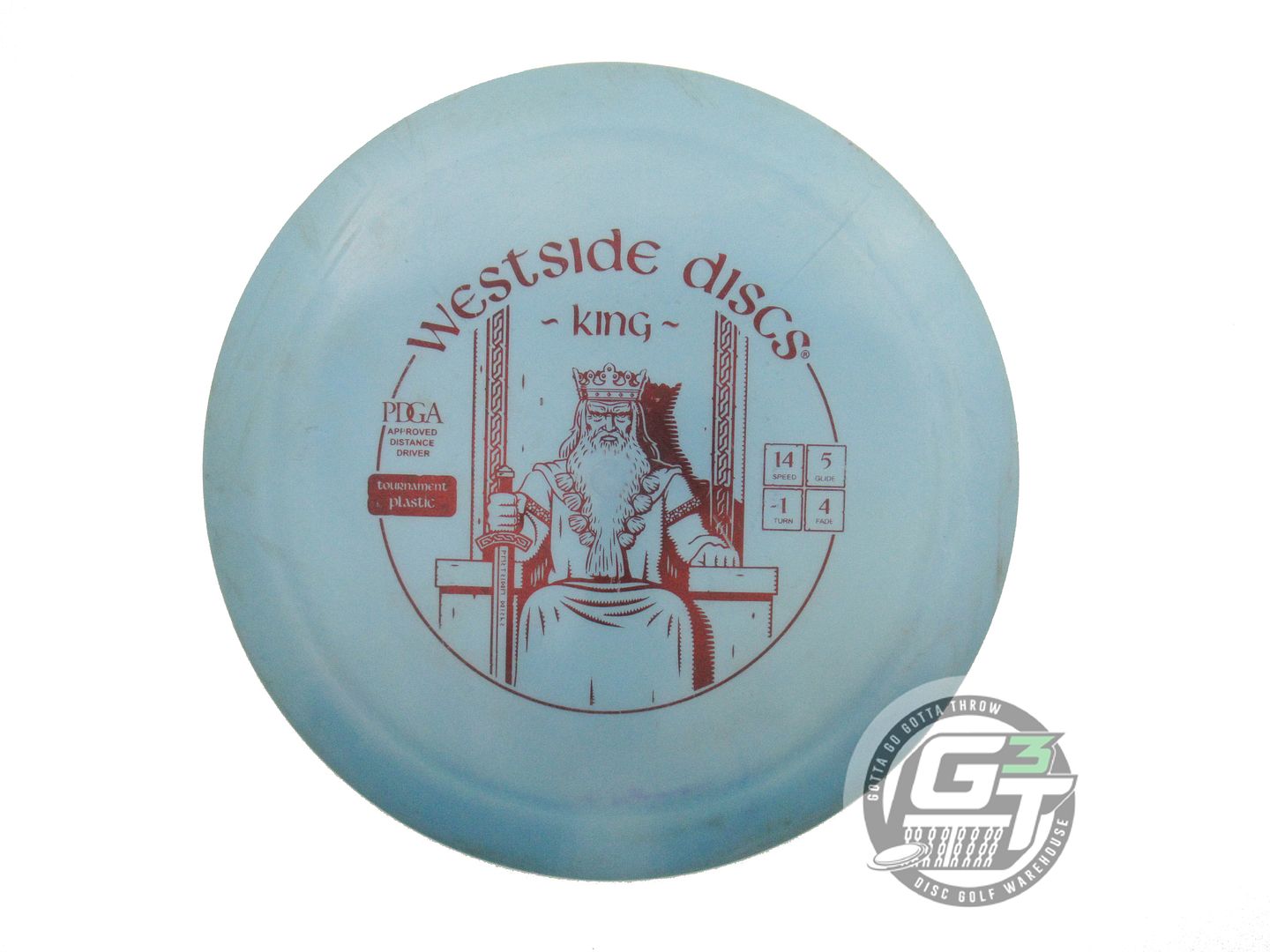USED Westside Discs Tournament King 173g Teal Red Foil Distance Driver Golf Disc