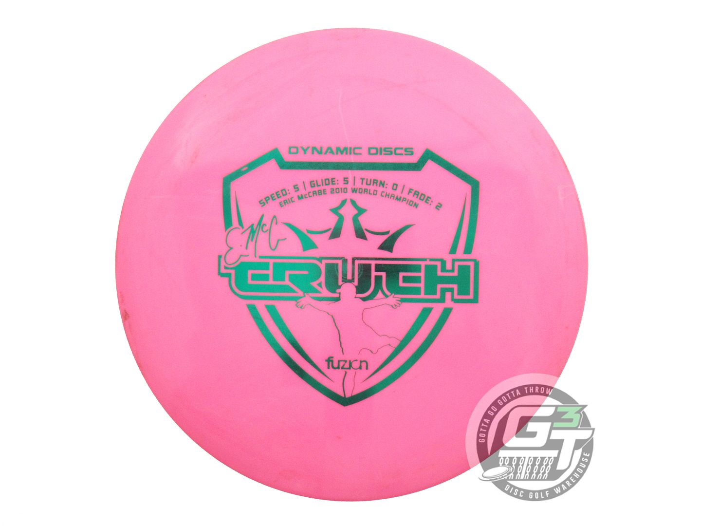 USED Dynamic Discs Fuzion EMAC Truth 179g Pink Green Foil Midrange Golf Disc