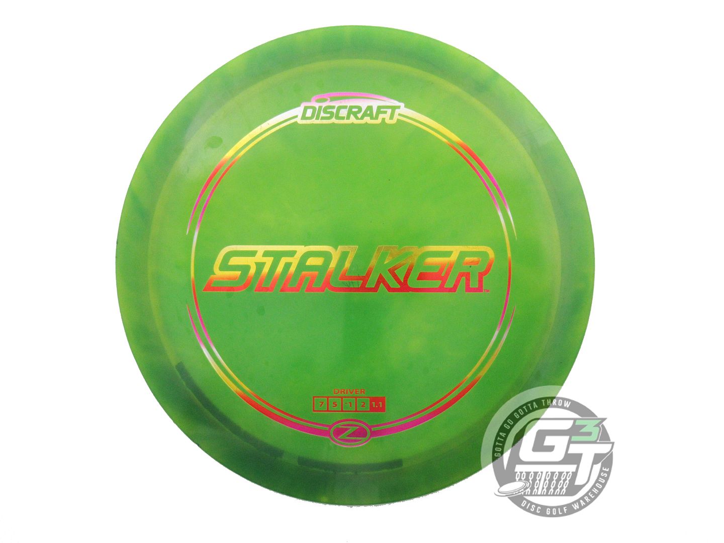 USED Discraft Z Stalker 174g Lime Sunset Foil HOME DYED Fairway Driver Golf Disc