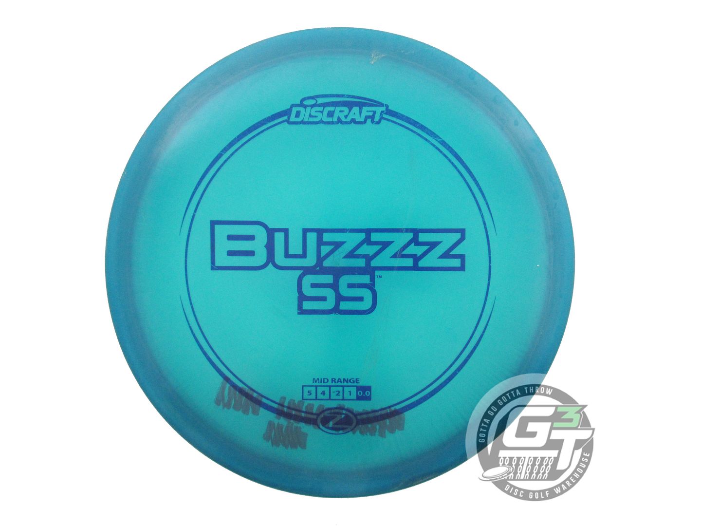 USED Discraft Z Buzzz SS 180g Teal Blue Stamp Midrange Golf Disc