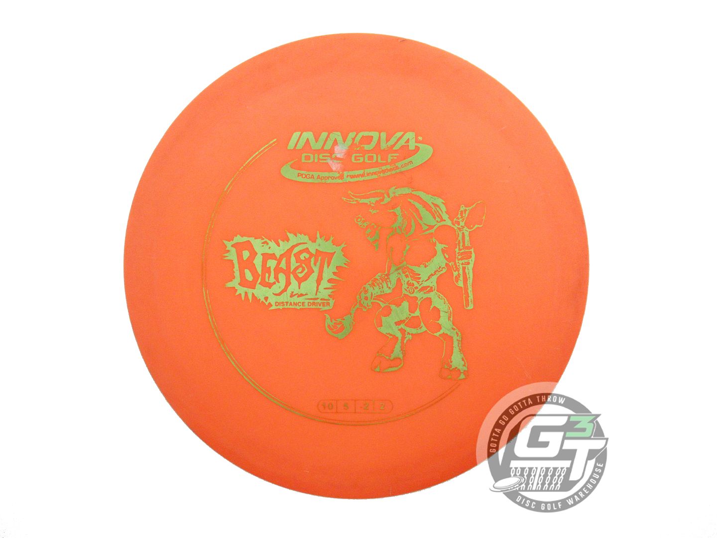 USED Innova DX Beast 168g Orange Lime Foil Distance Driver Golf Disc