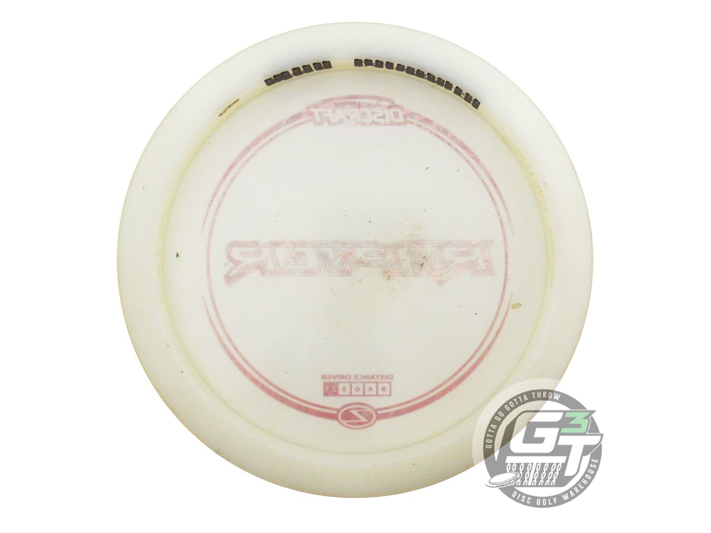 USED Discraft Z Raptor 175g White Red Shatter Foil Distance Driver Golf Disc