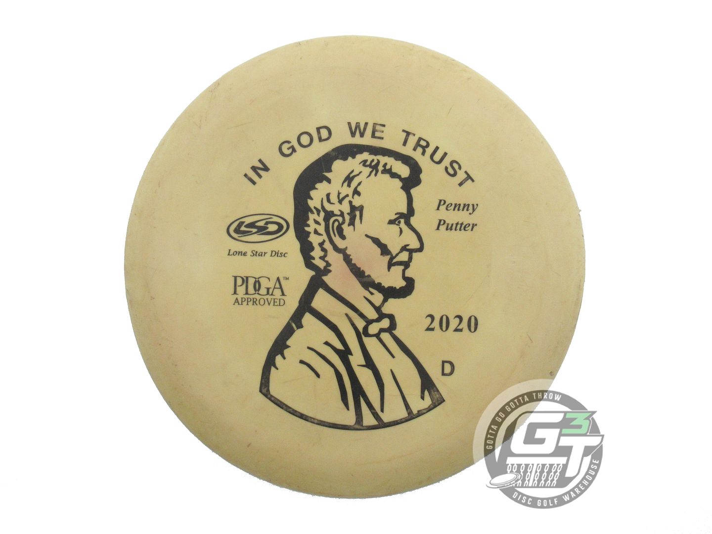 USED Lone Star Victor 2 Penny 173g Yellow Black Stamp Putter Golf Disc