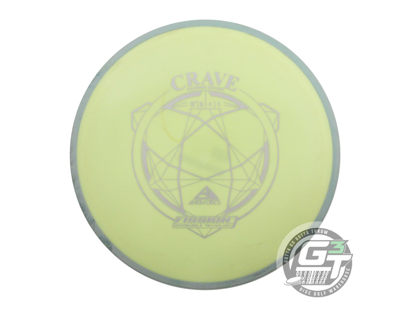 USED Axiom Discs Fission Crave 159g Yellow Gray Rim Fairway Driver Golf Disc