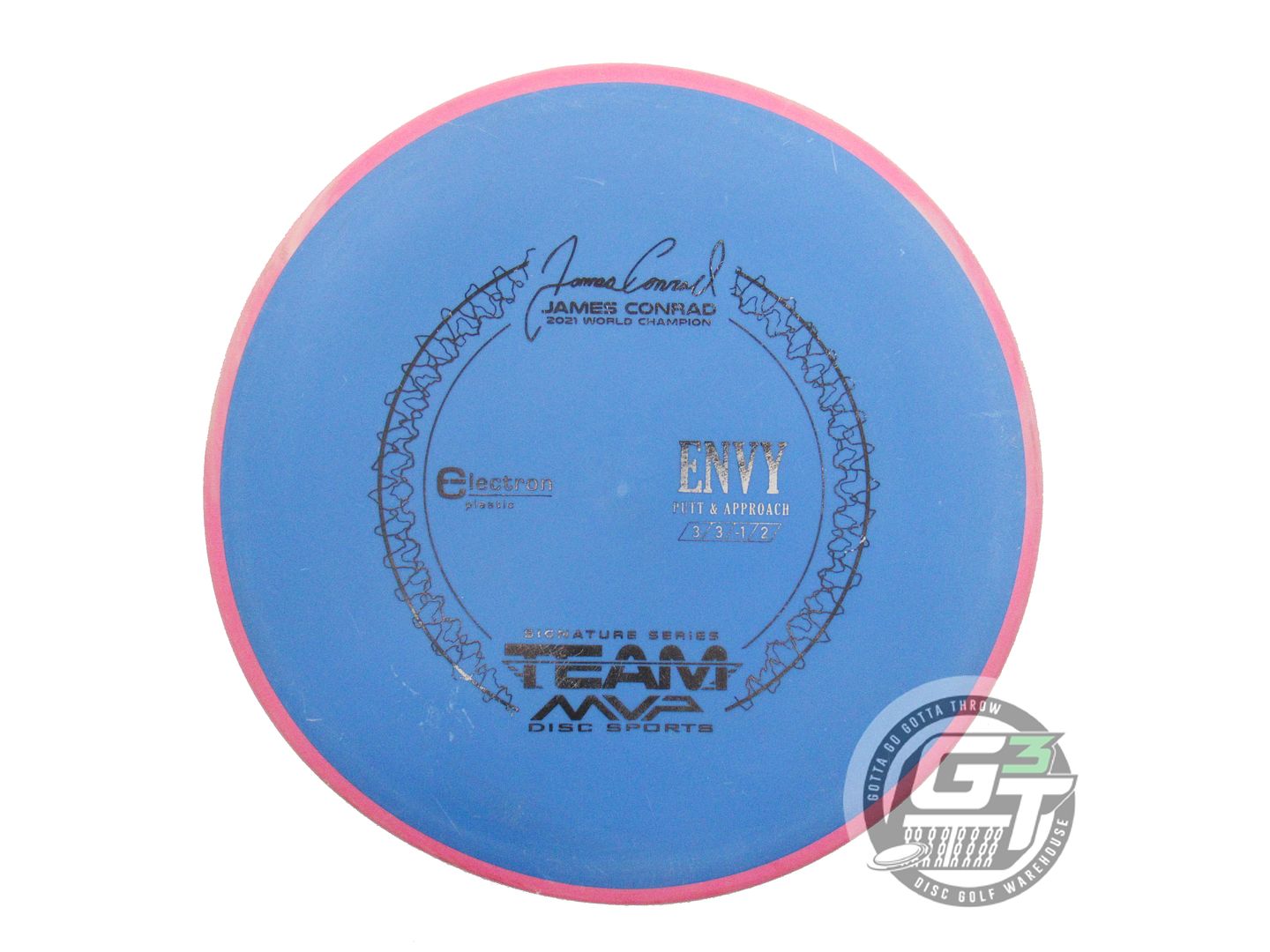 USED Axiom Discs Electron Envy 172g Blue Pink Rim Putter Golf Disc