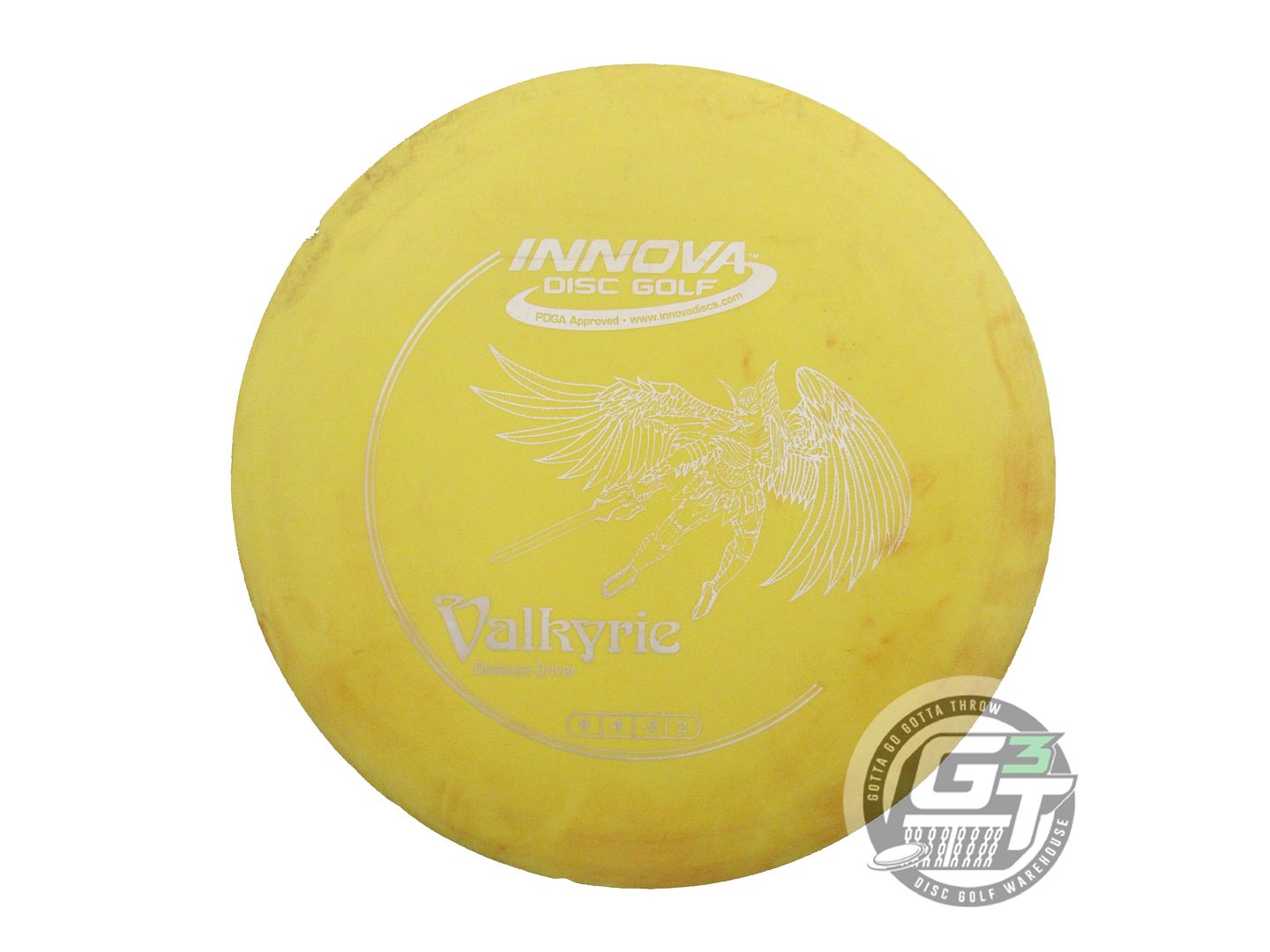 USED Innova DX Valkyrie 168g Yellow White Stamp Distance Driver Golf Disc
