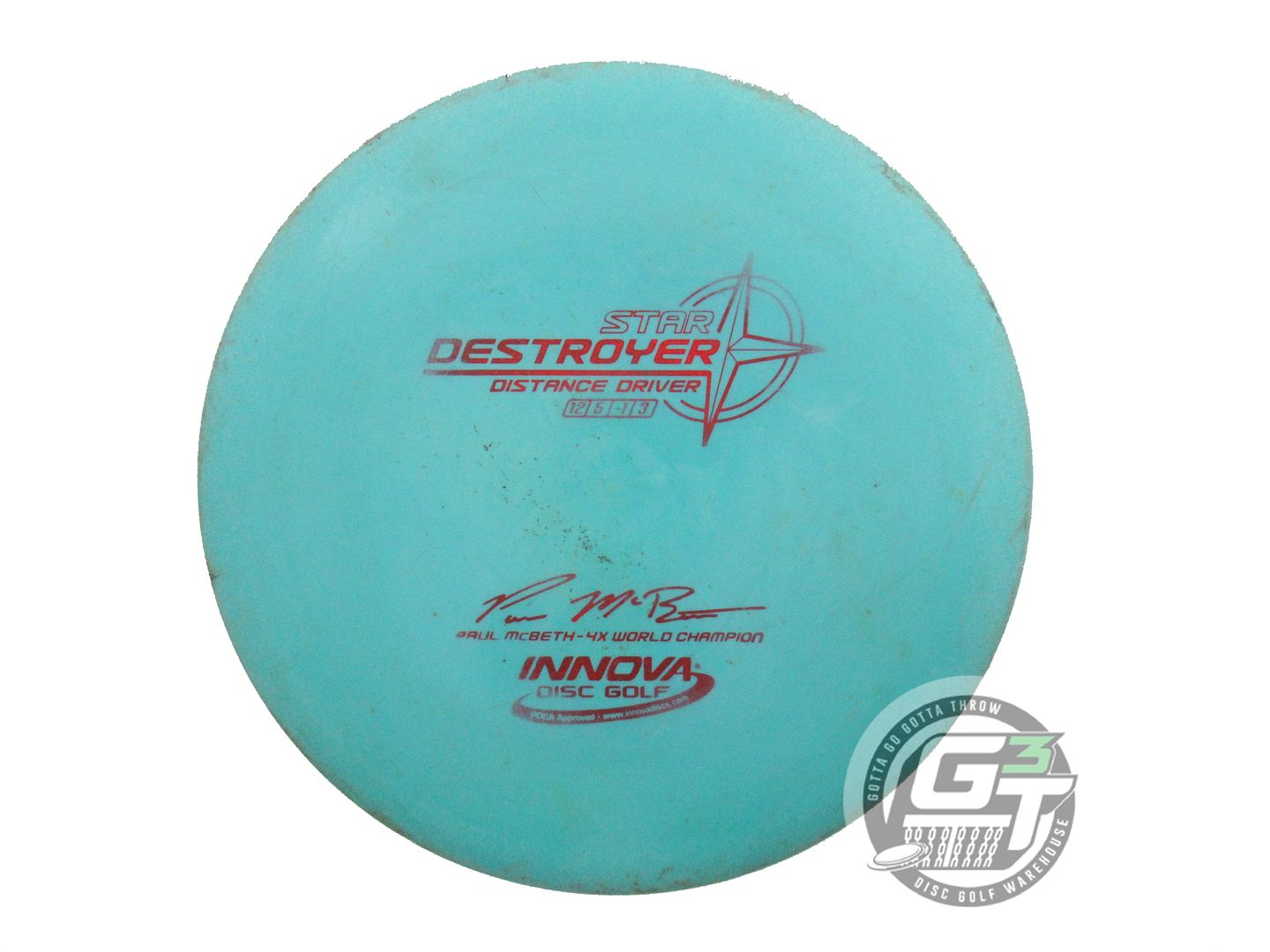 USED Innova [McBETH] Star Destroyer 161g Teal Red Stamp Driver Golf Disc